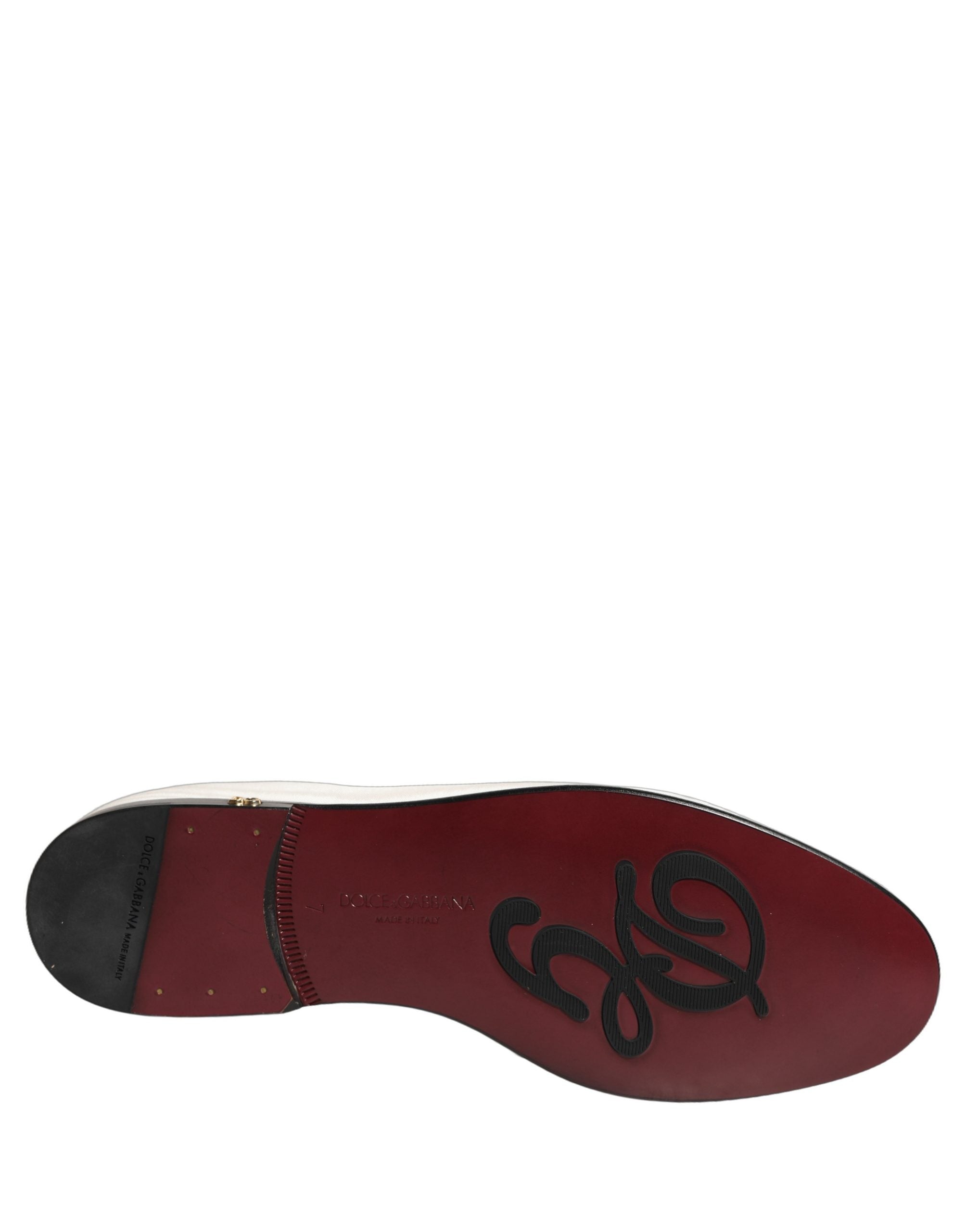 Dolce & Gabbana White Velvet Loafers - Timeless Italian Elegance