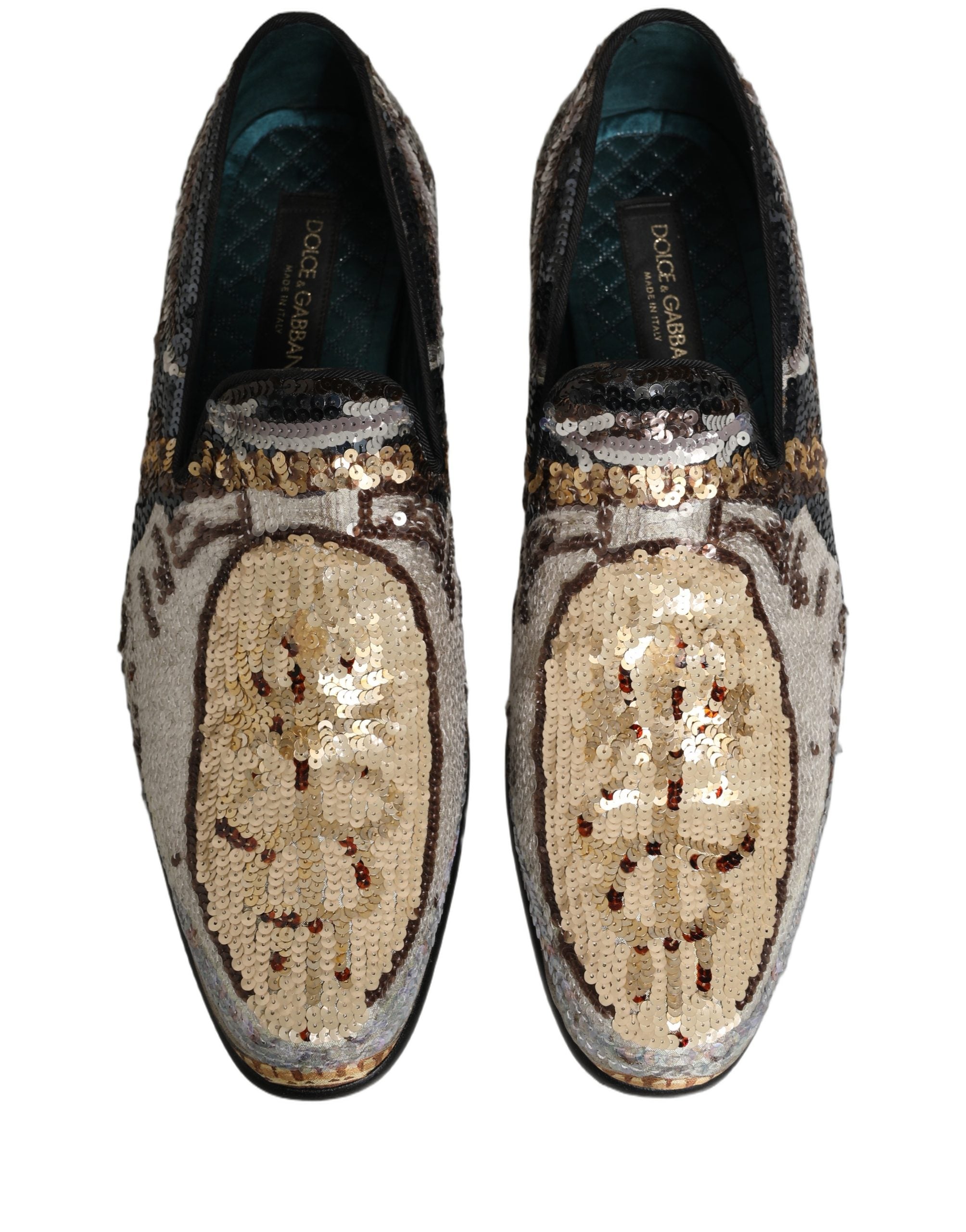 Dolce & Gabbana Multicolor Sequin Loafers - Artisan Luxury