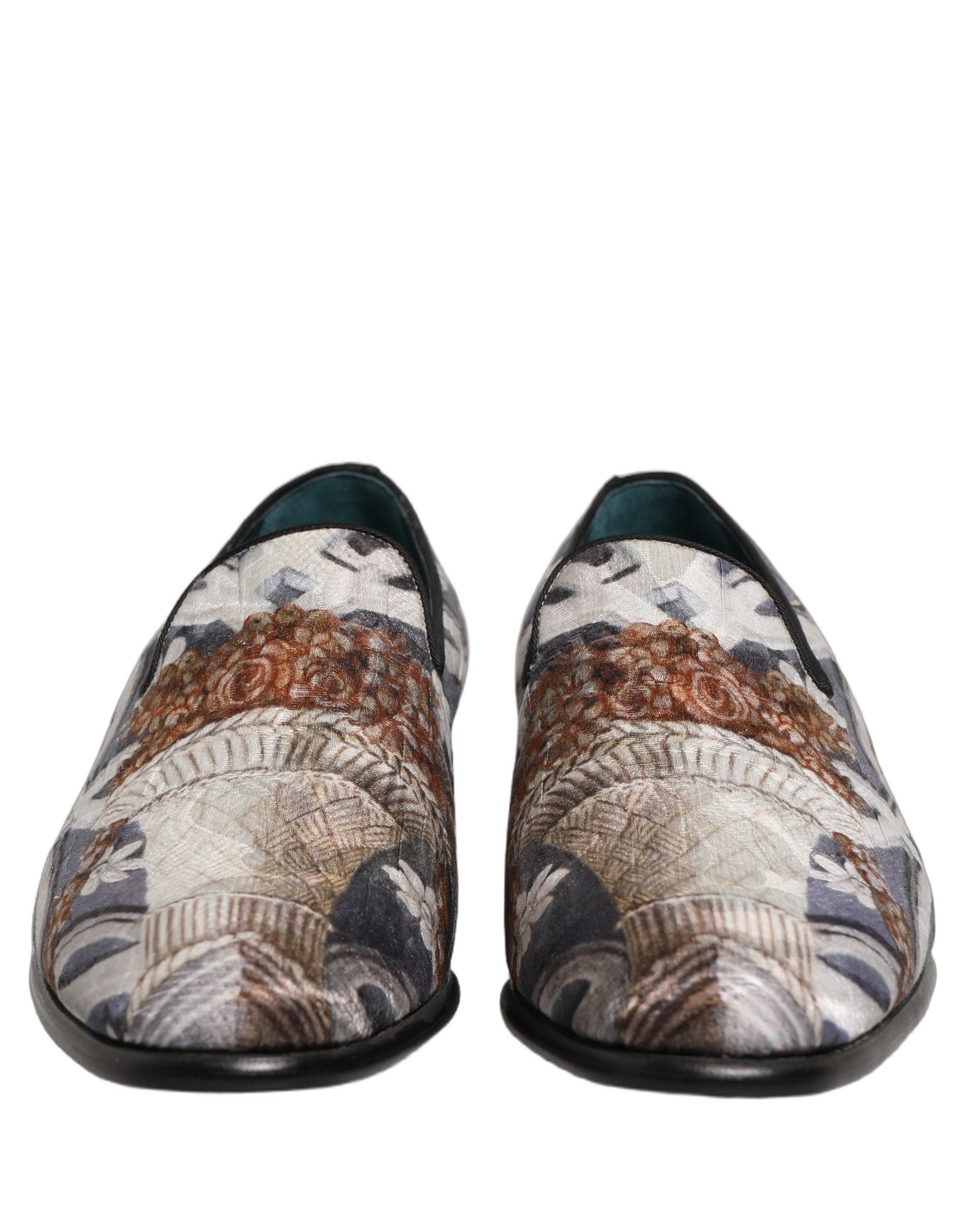 Dolce & Gabbana Multicolor Floral Tapestry Loafers, Luxury Elegance