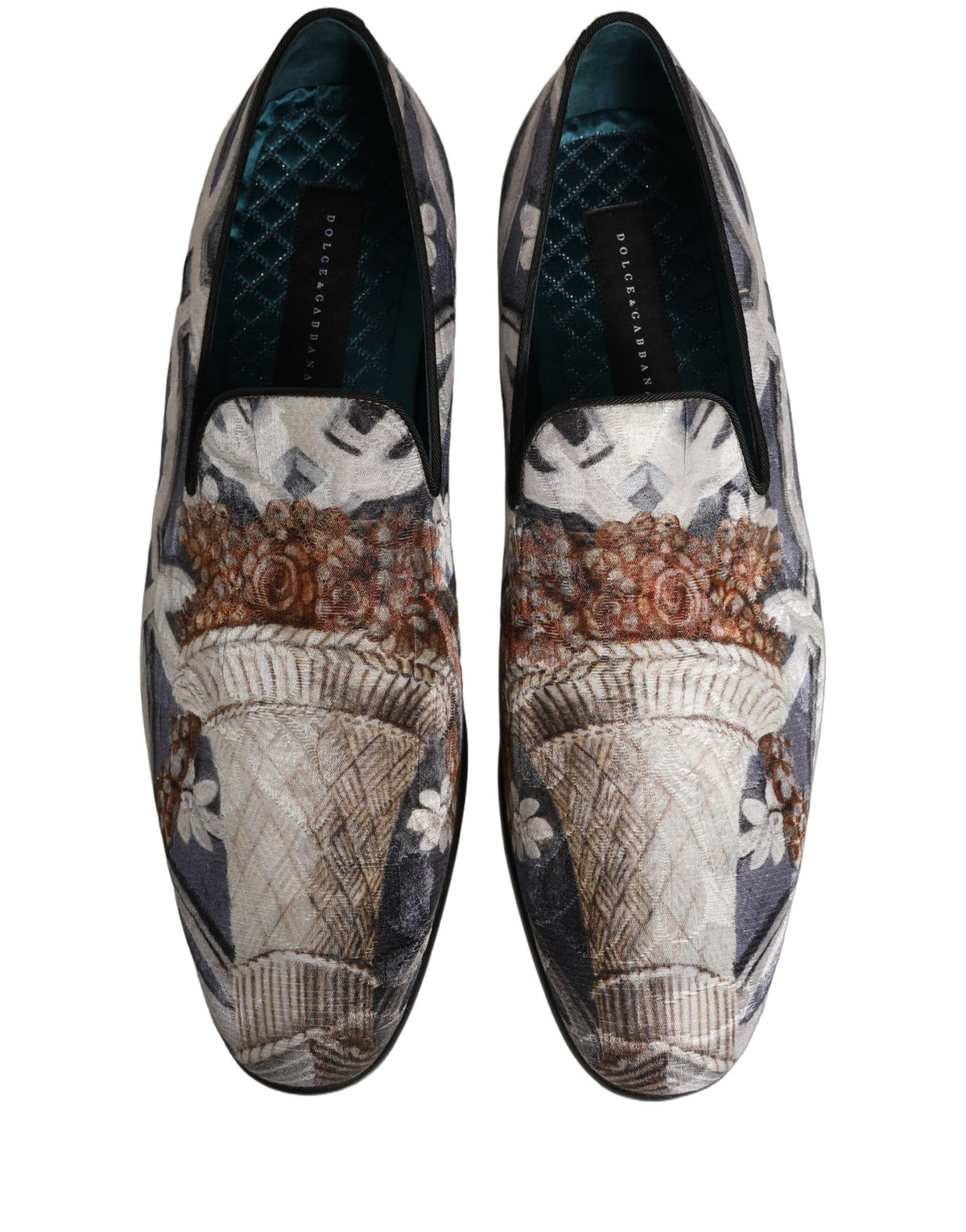 Dolce & Gabbana Multicolor Floral Tapestry Loafers, Luxury Elegance