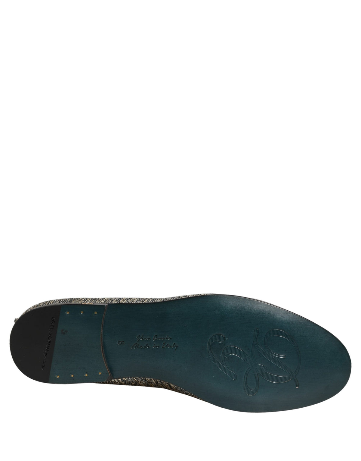 Dolce & Gabbana Gray Glitter Lurex Loafers - Exquisite Luxury