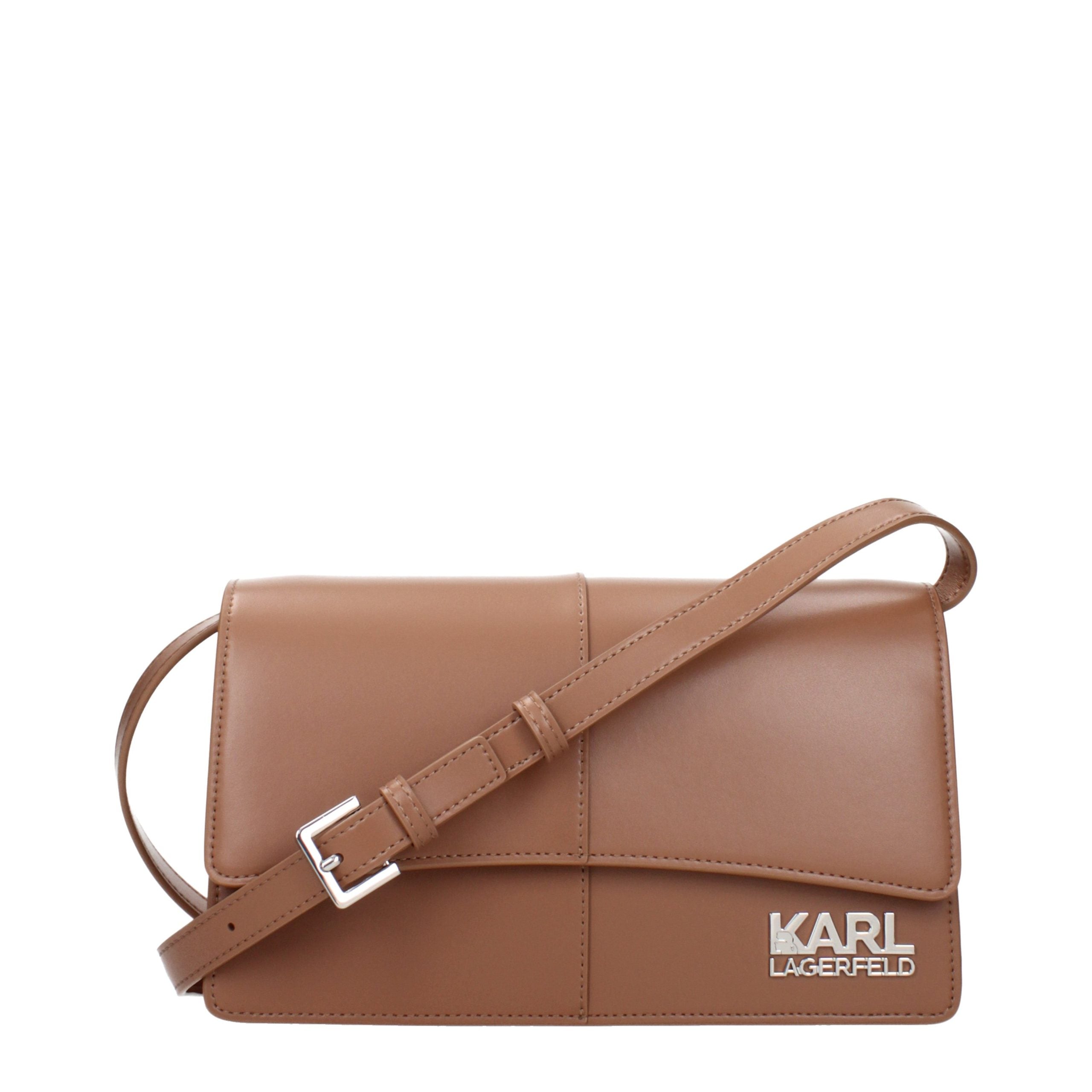 Elevate your style with the Karl Lagerfeld Brown Polyethylene Crossbody Bag, a luxurious blend of sophistication and practicality, perfect for every occasion.