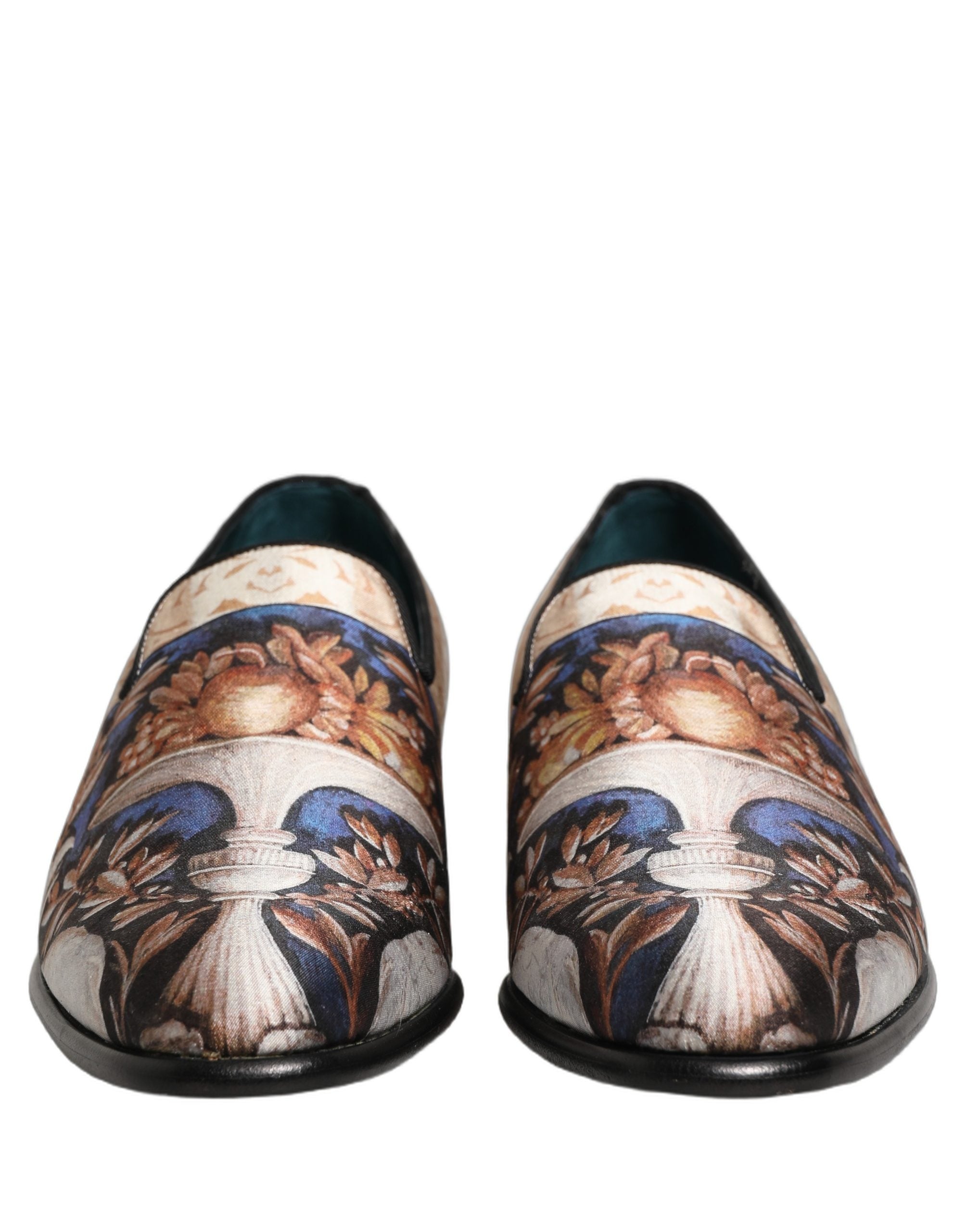 Dolce & Gabbana Multicolor Velvet Loafers - Artisanal Luxury