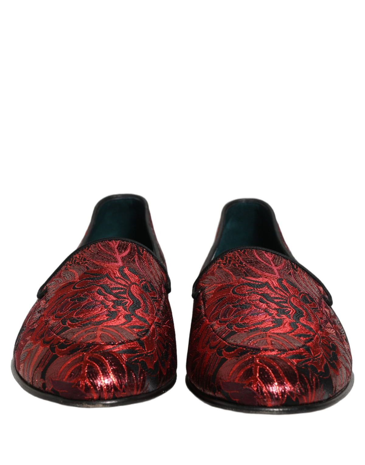 Dolce & Gabbana Floral Jacquard Loafers - Artisanal Luxury