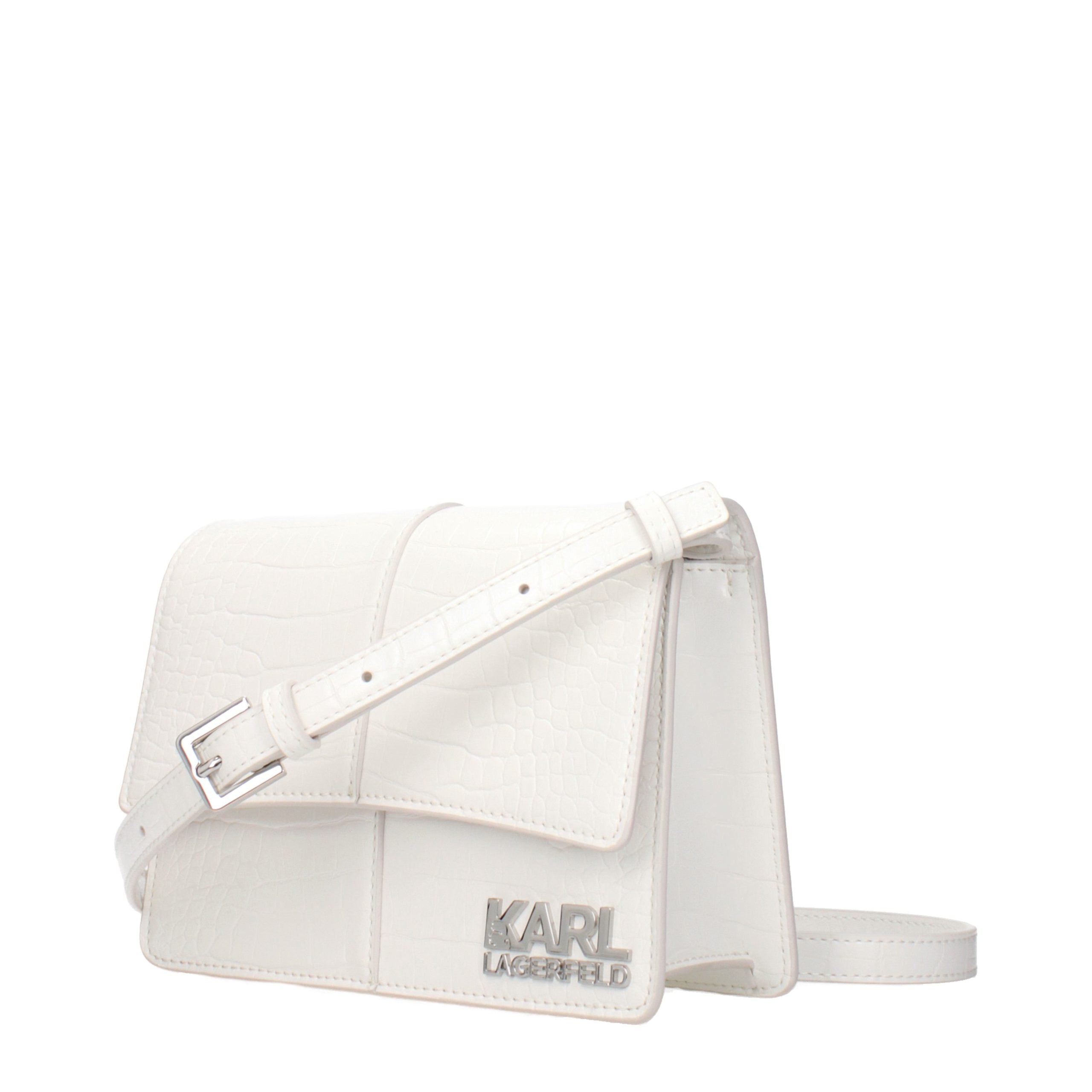 Karl Lagerfeld White Polyethylene Crossbody Bag - Timeless Luxury