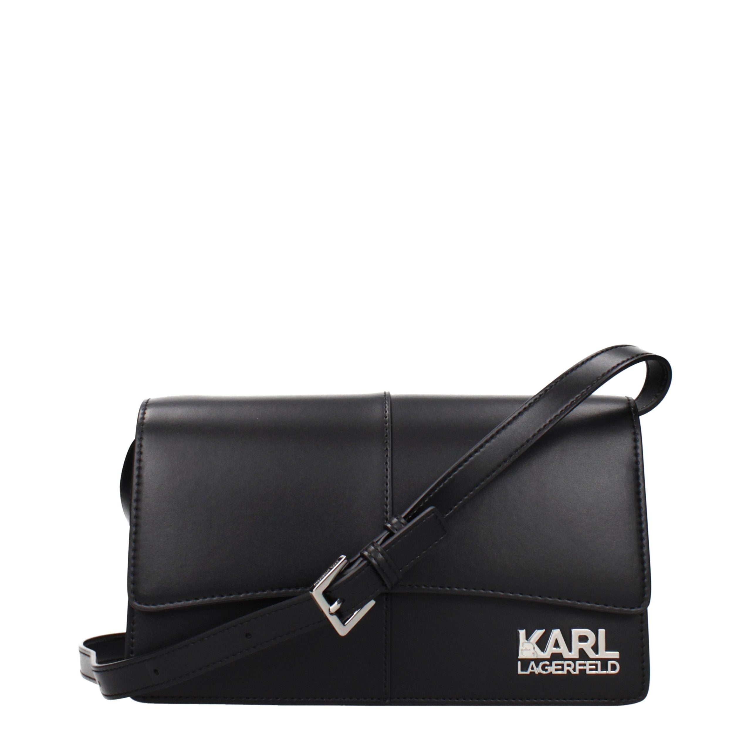 Indulge in the sophistication of the Karl Lagerfeld Black Polyethylene Crossbody Bag, a timeless accessory crafted from premium materials, perfect for elevating any ensemble.