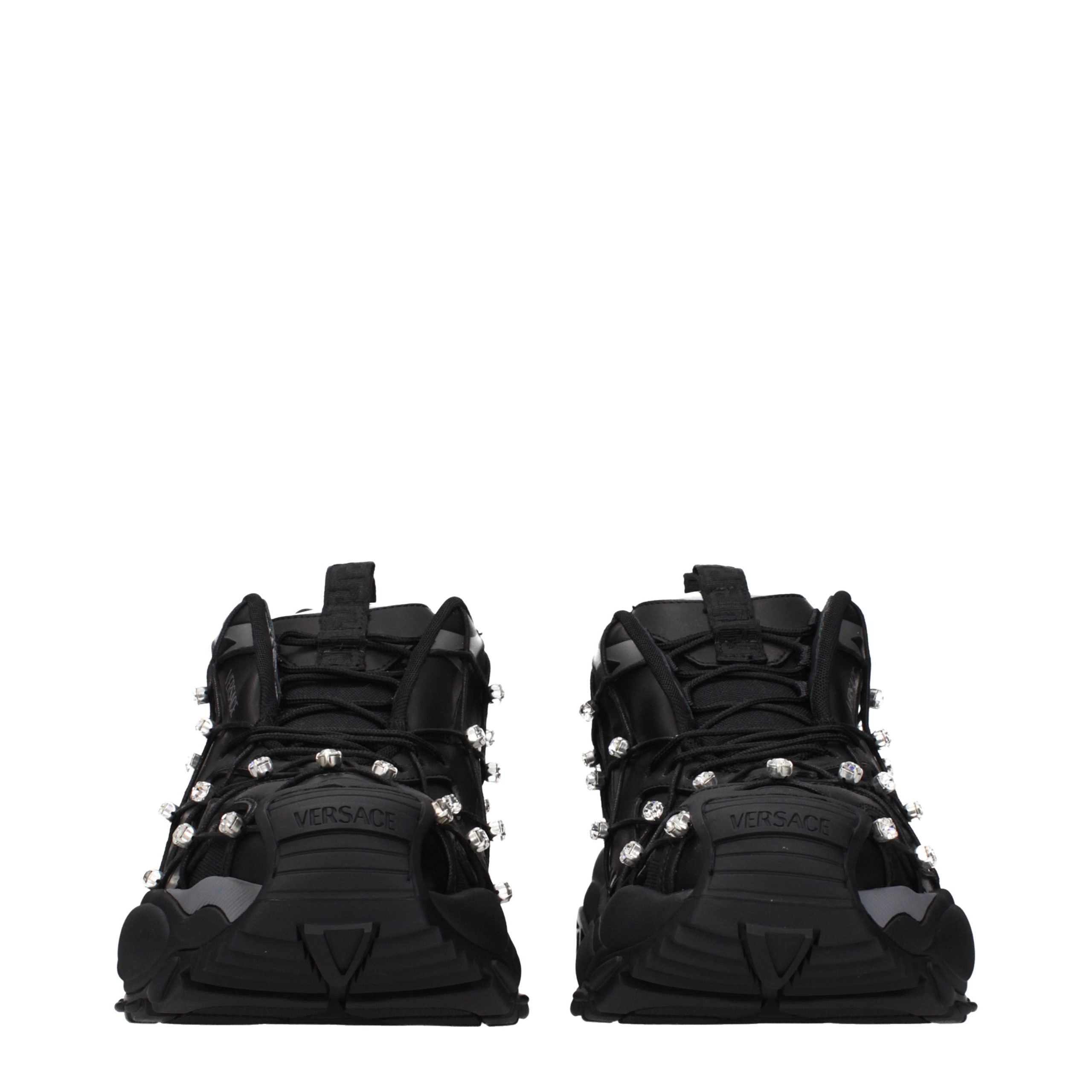 Versace Black Fabric Chunky Sneakers - Elevate Your Luxe Style