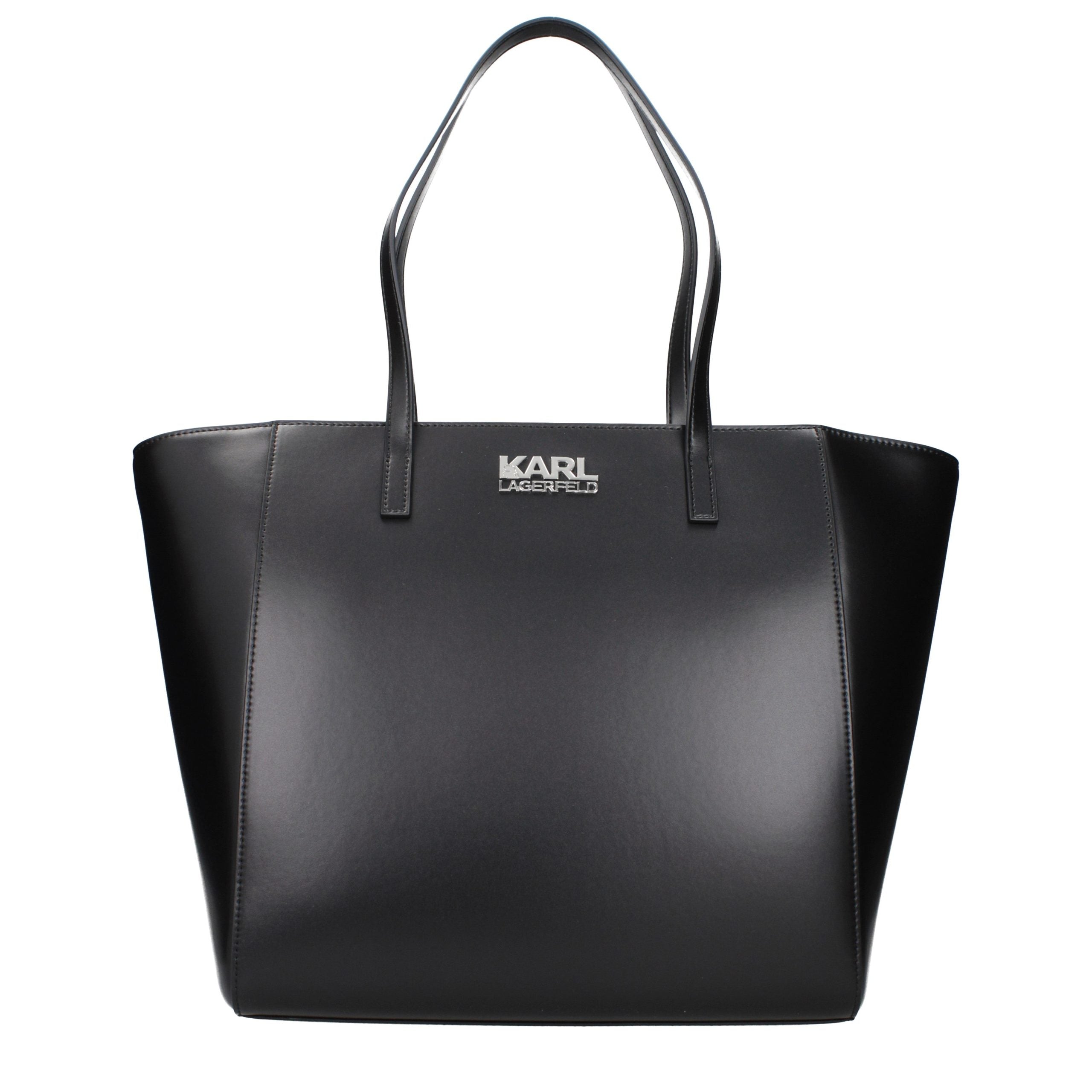 Discover the Karl Lagerfeld Black Polyethylene Shoulder Bag, where exquisite craftsmanship meets timeless elegance, embodying luxury for the discerning individual.