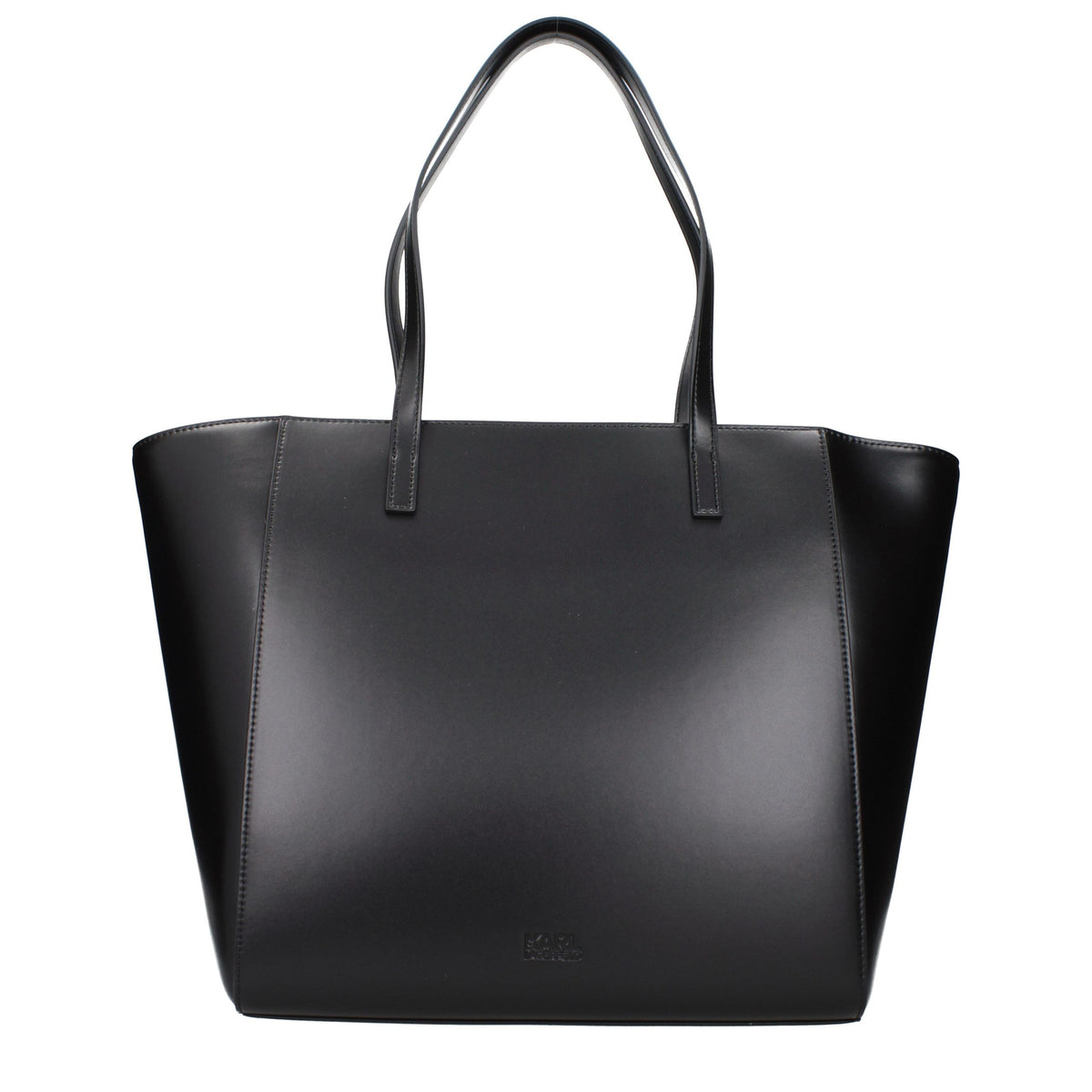 Elevate your style with the Karl Lagerfeld Black Polyethylene Shoulder Bag, a masterpiece of luxurious polyurethane that embodies sophistication and modern elegance.