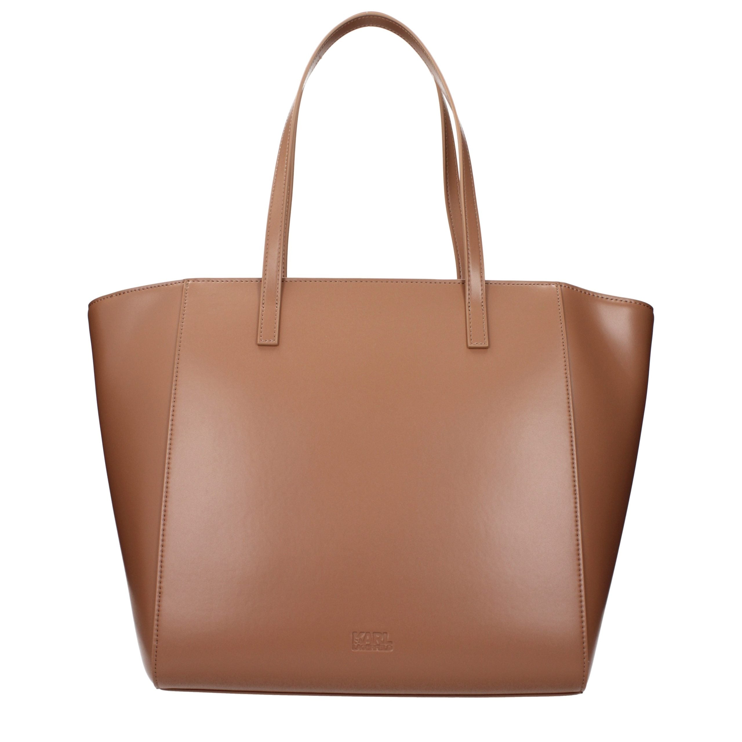 Indulge in the exquisite craftsmanship of the Karl Lagerfeld Brown Polyethylene Shoulder Bag, a luxurious blend of artistry and functionality that elevates your style.