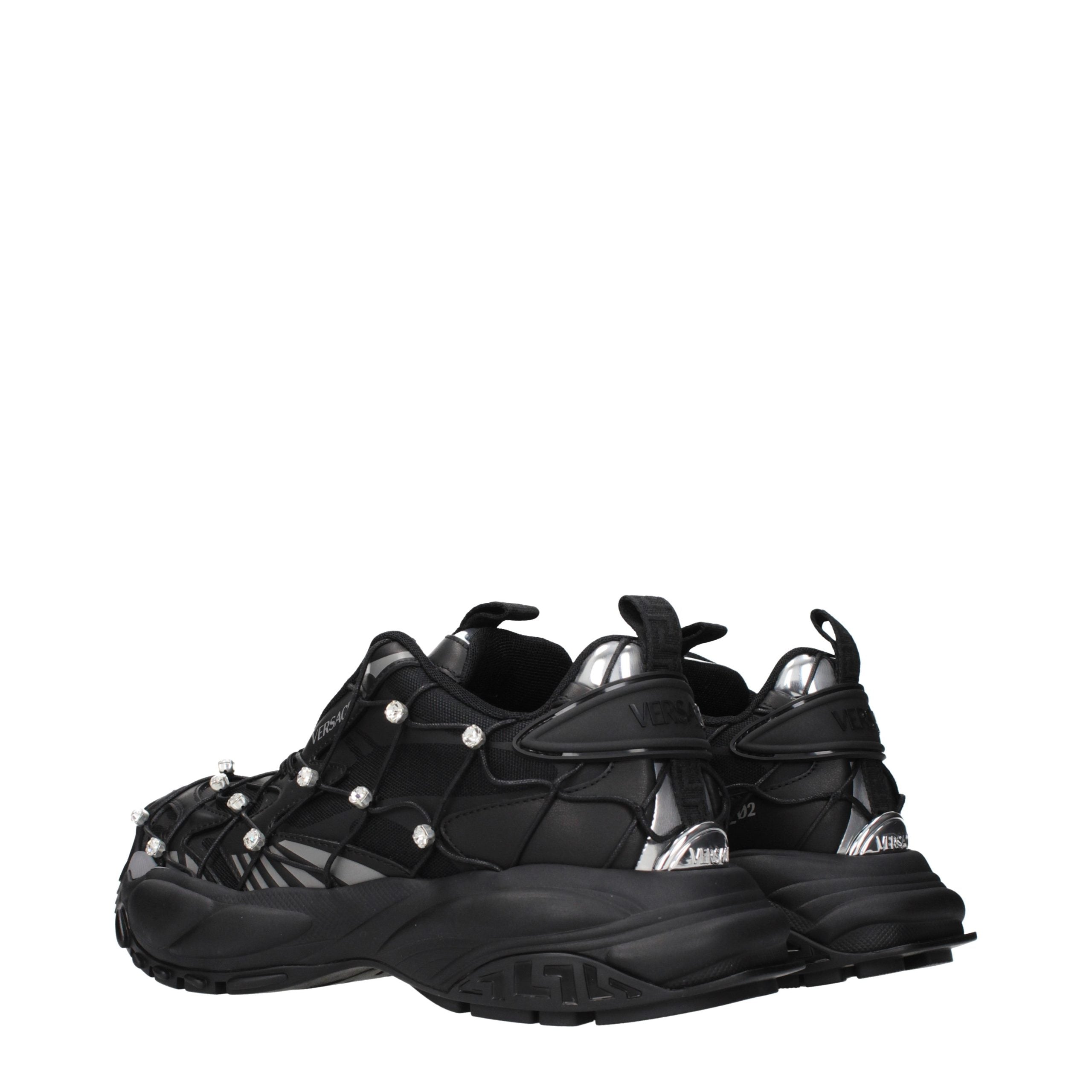 Versace Black Fabric Chunky Sneakers - Elevate Your Luxury Style