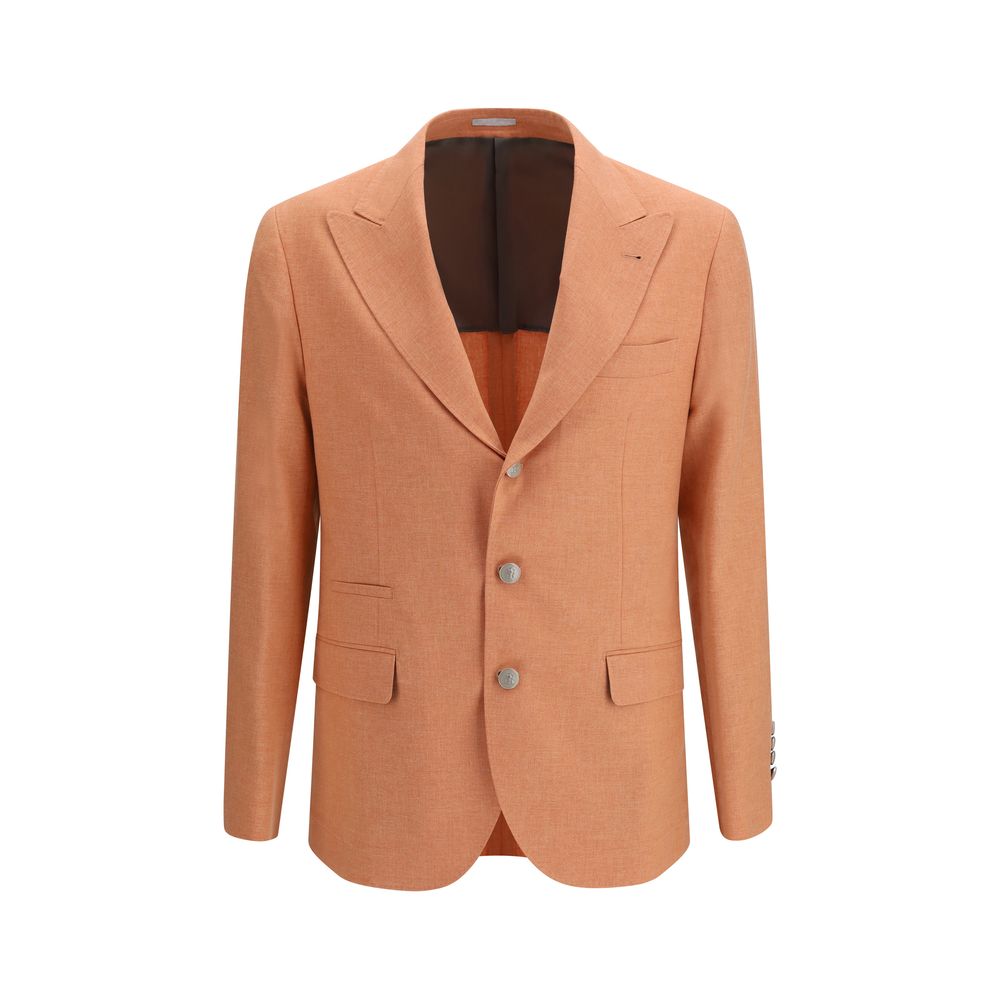Brunello Cucinelli Orange Wool Blazer - Exquisite Luxury Tailoring
