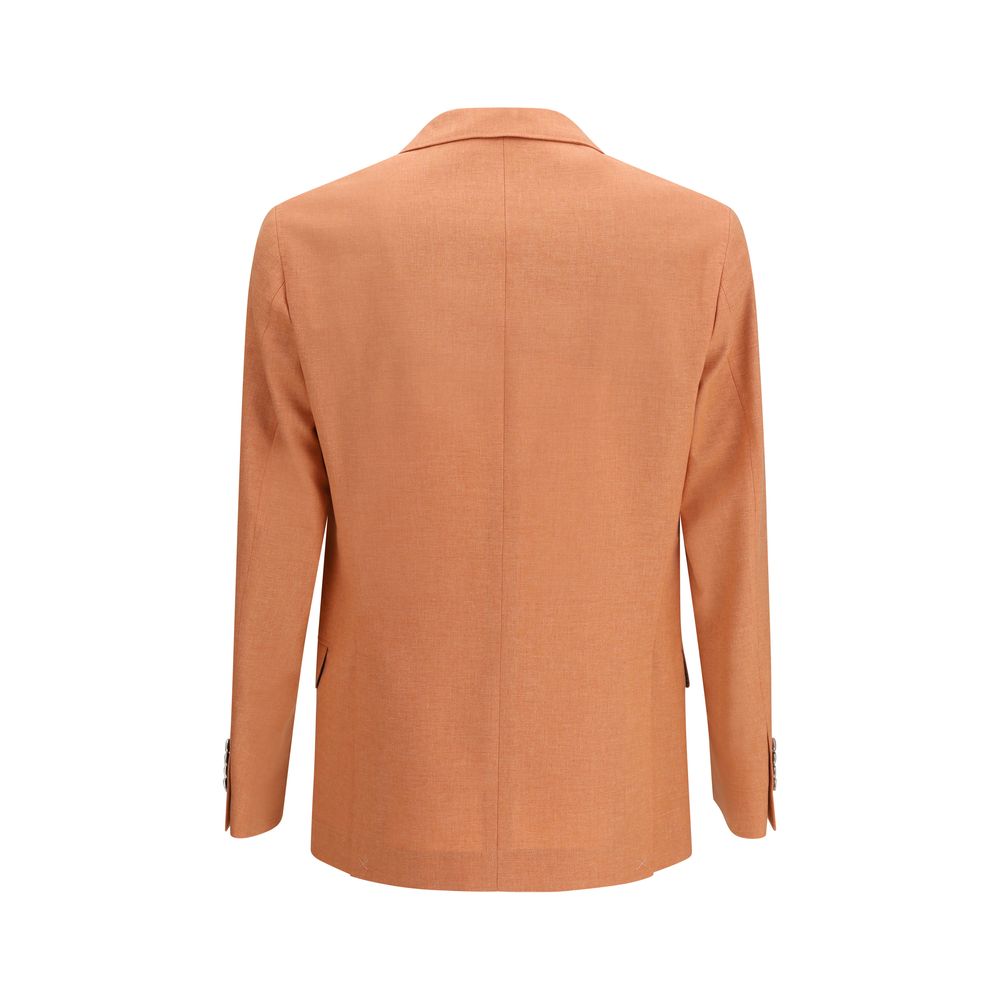 Brunello Cucinelli Orange Wool Blazer - Timeless Luxury Elegance