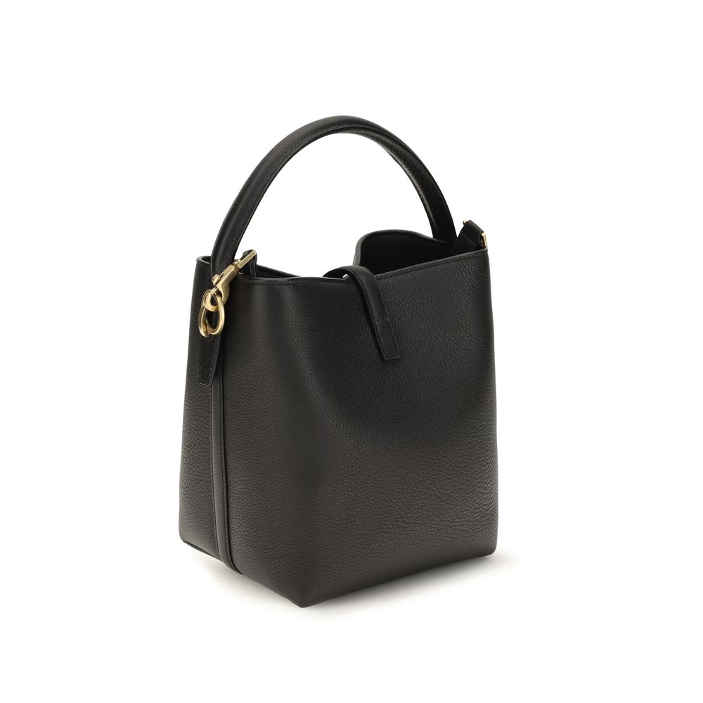 Saint Laurent Black Calf Leather Bos Taurus Shoulder Bag - Luxurious Elegance