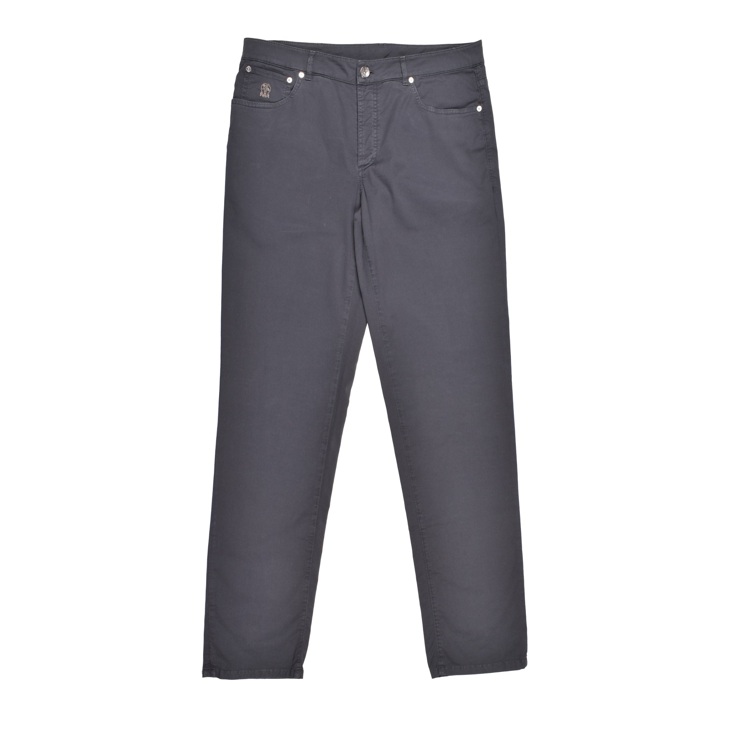 Brunello Cucinelli Gray Cotton Casual Pants