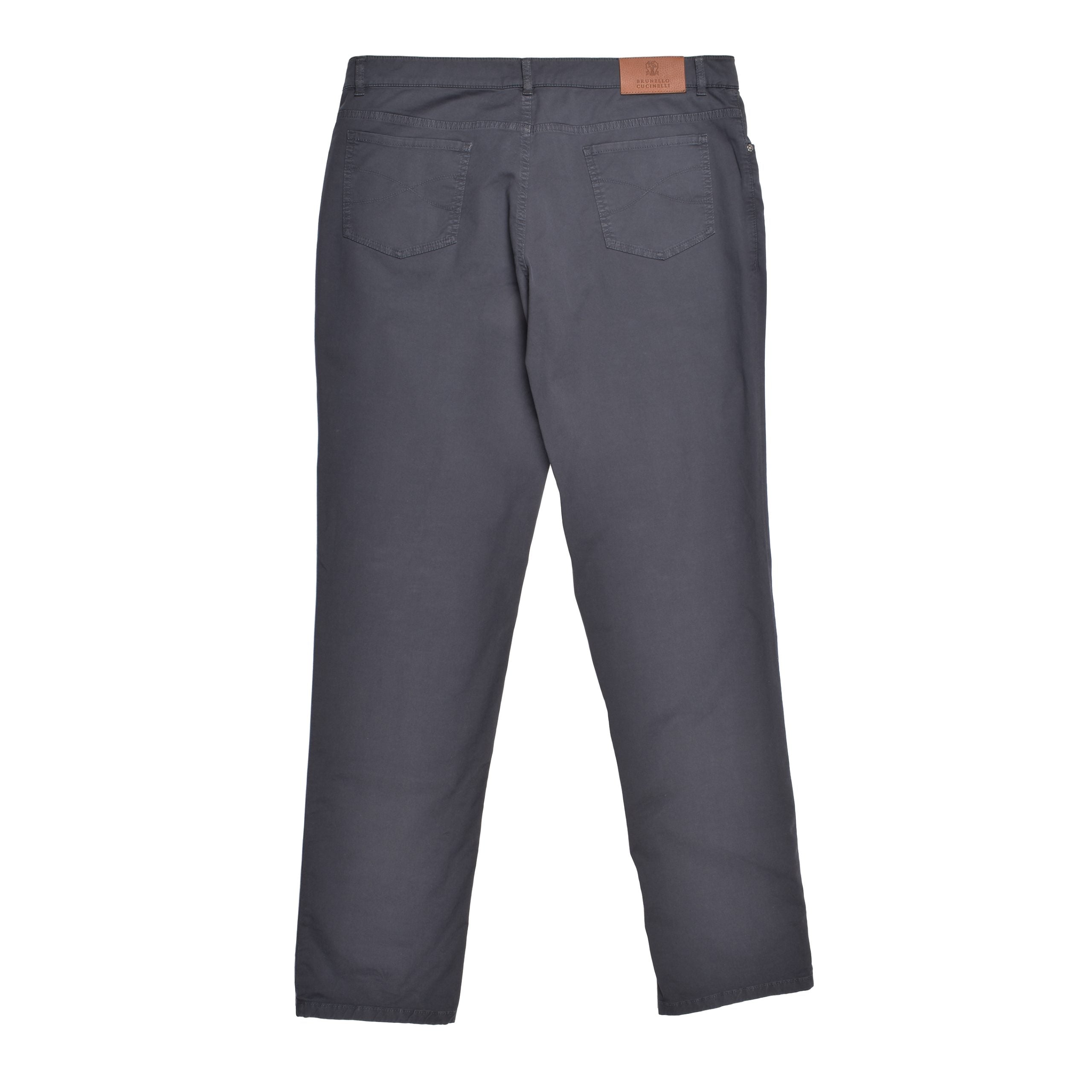 Brunello Cucinelli Gray Cotton Casual Pants