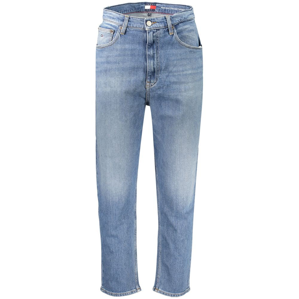 Tommy Hilfiger Blue Cotton Tapered Jeans