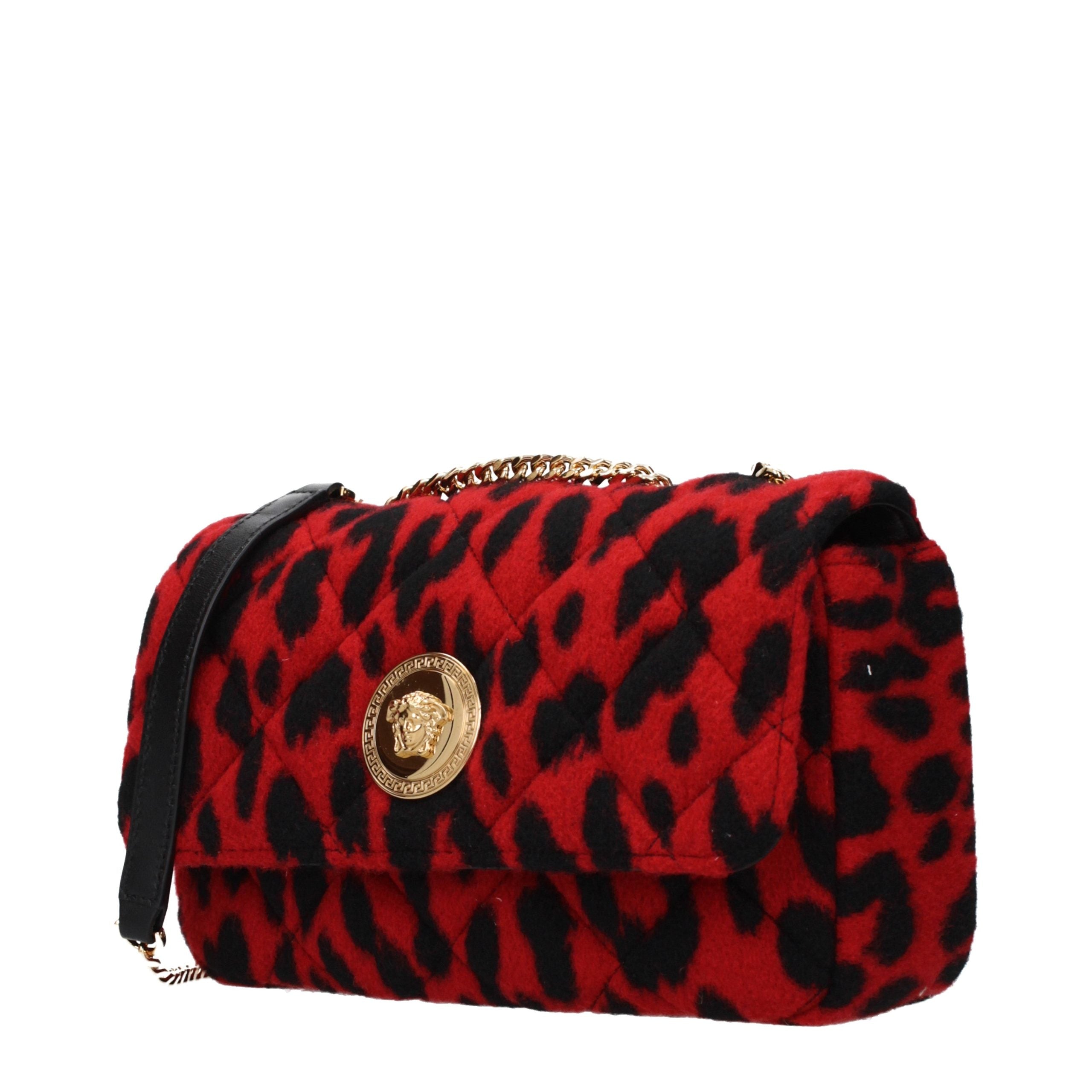 Versace Red Wool Shoulder Bag - Exquisite Luxury Redefined