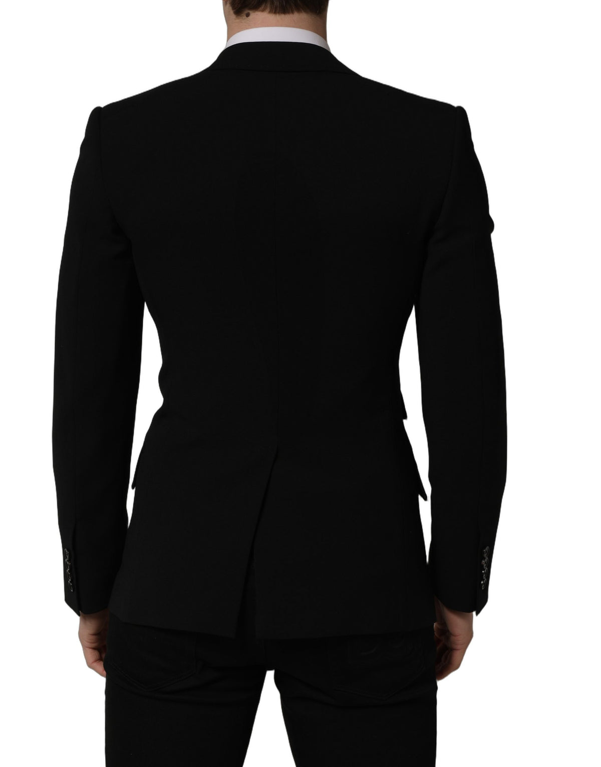 Dolce & Gabbana Black Wool Single Breasted Blazer - Timeless Elegance