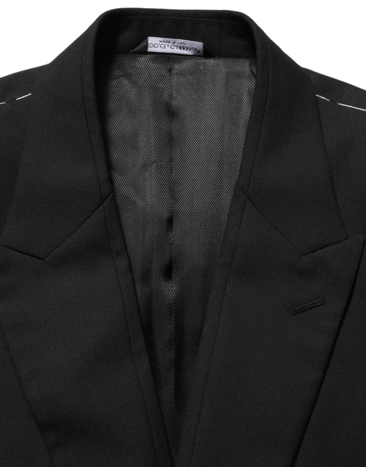 Dolce & Gabbana Black Wool Blazer Jacket - Italian Luxury Craftsmanship