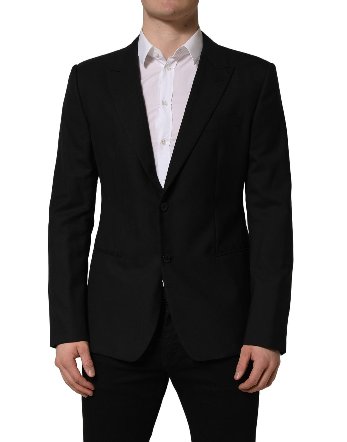 Dolce & Gabbana Black Wool Blazer Jacket - Timeless Italian Luxury