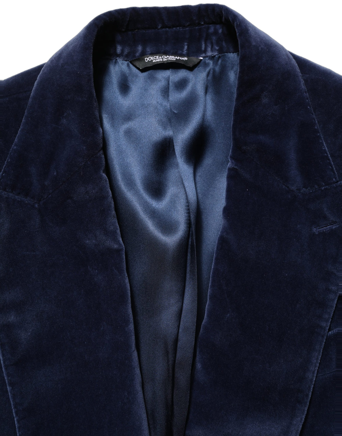 Dolce & Gabbana Blue Velvet Blazer Jacket - Timeless Luxury