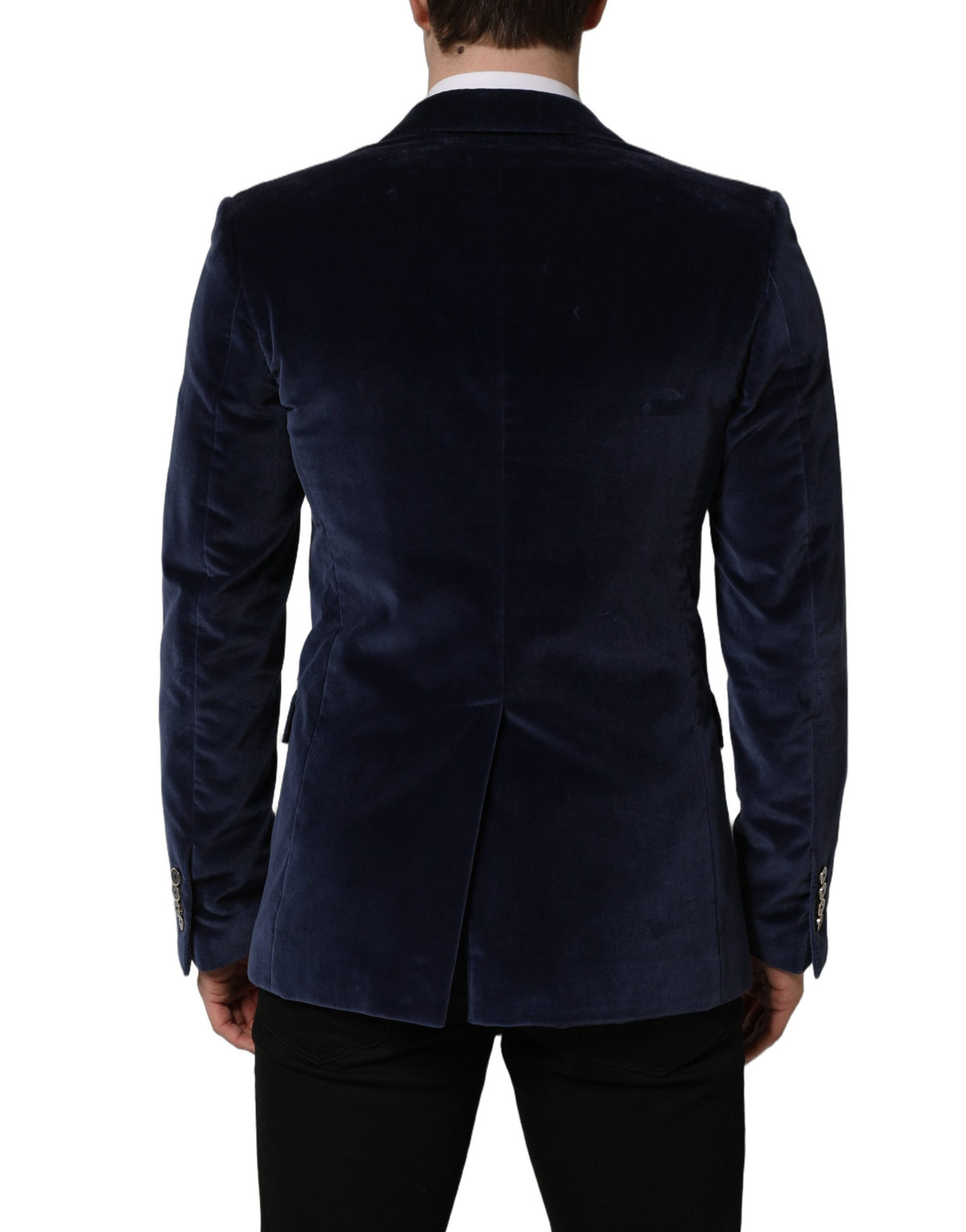 Dolce & Gabbana Blue Velvet Blazer Jacket - Timeless Luxury
