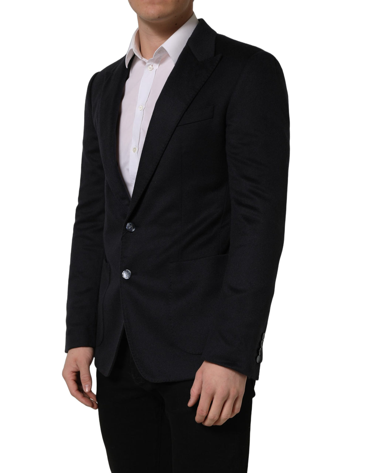 Dolce & Gabbana Black Cashmere Blazer - Timeless Italian Elegance