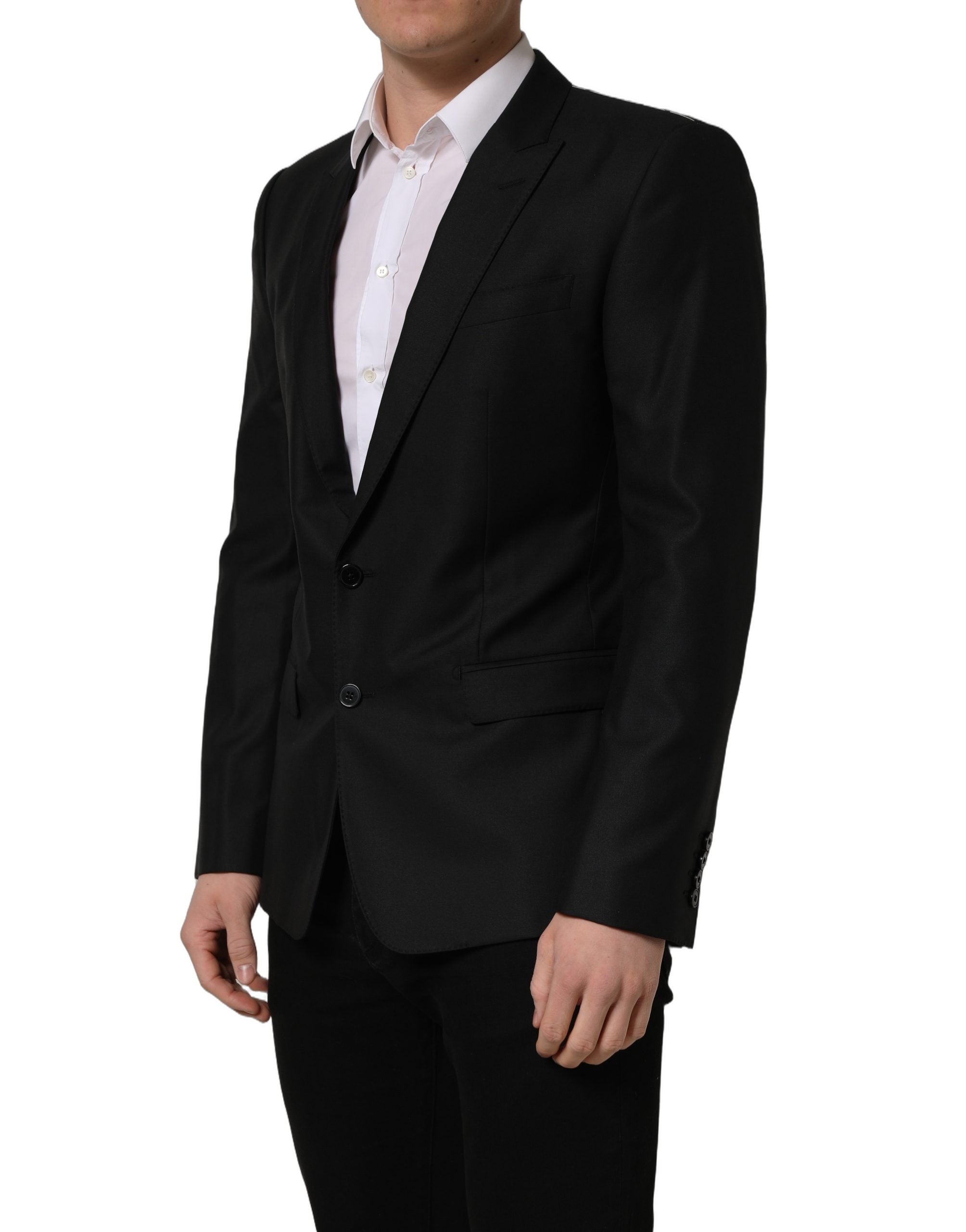 Dolce & Gabbana Black Wool Blazer Jacket - Timeless Luxury Elegance