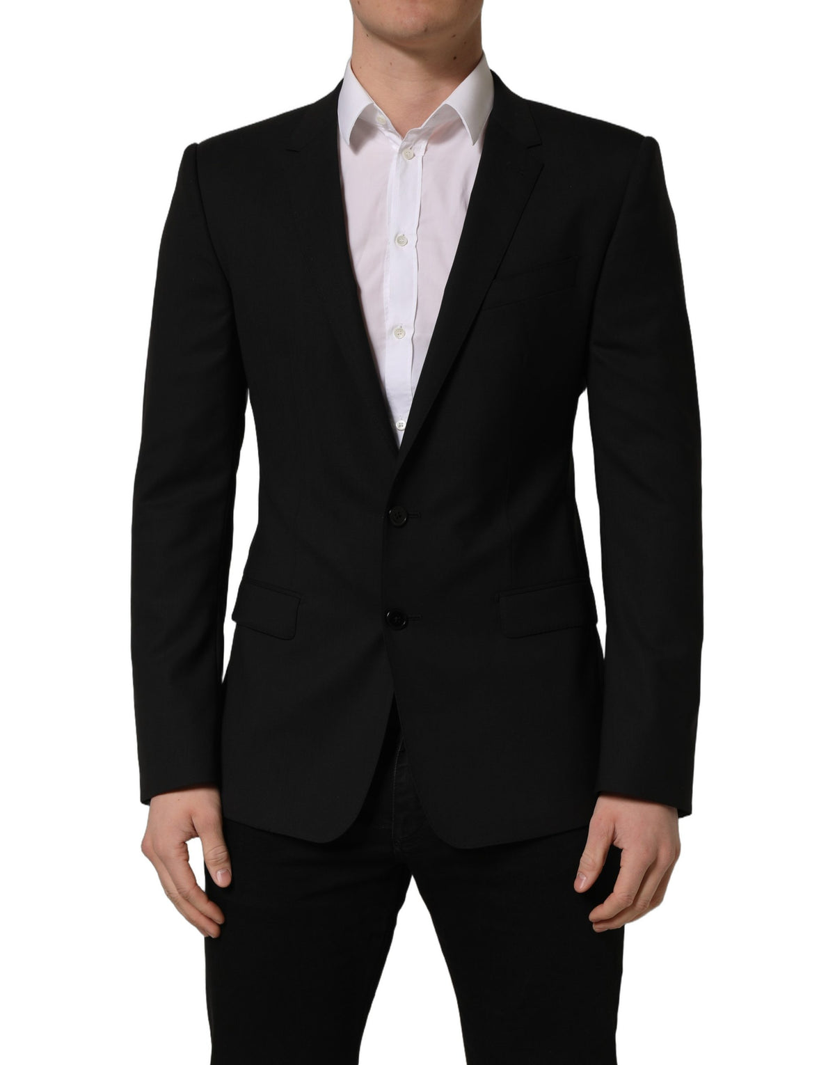 Dolce & Gabbana Black Wool Blazer Jacket - Timeless Elegance