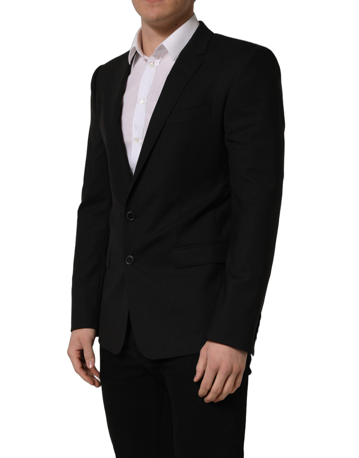 Dolce & Gabbana Black Wool Blazer Jacket - Timeless Elegance