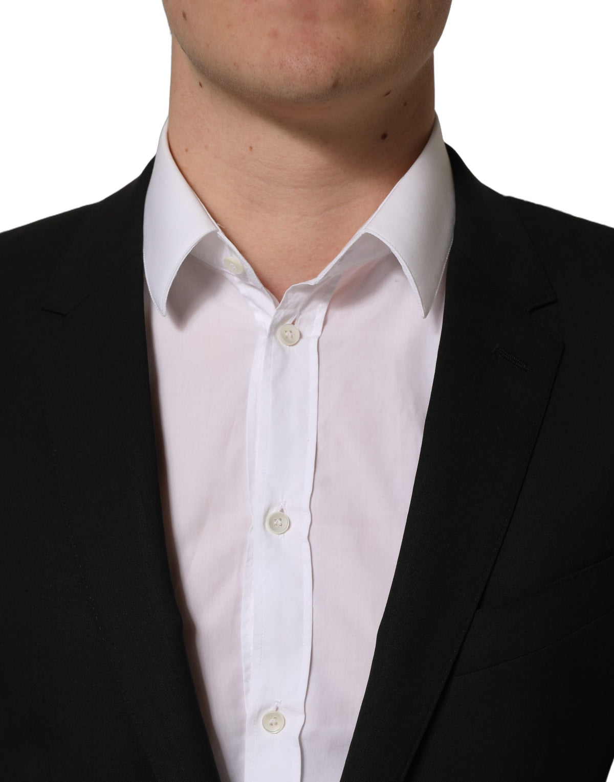 Dolce & Gabbana Black Wool Slim Fit Blazer Jacket Couture
