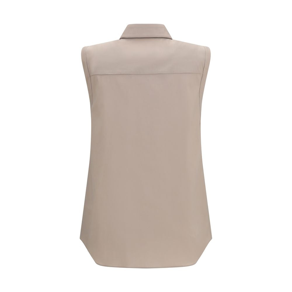 Elevate your wardrobe with the Brunello Cucinelli Beige Cotton Shirt, a luxurious blend of cotton and polyamide, embodying timeless elegance and refined sophistication for any occasion.
