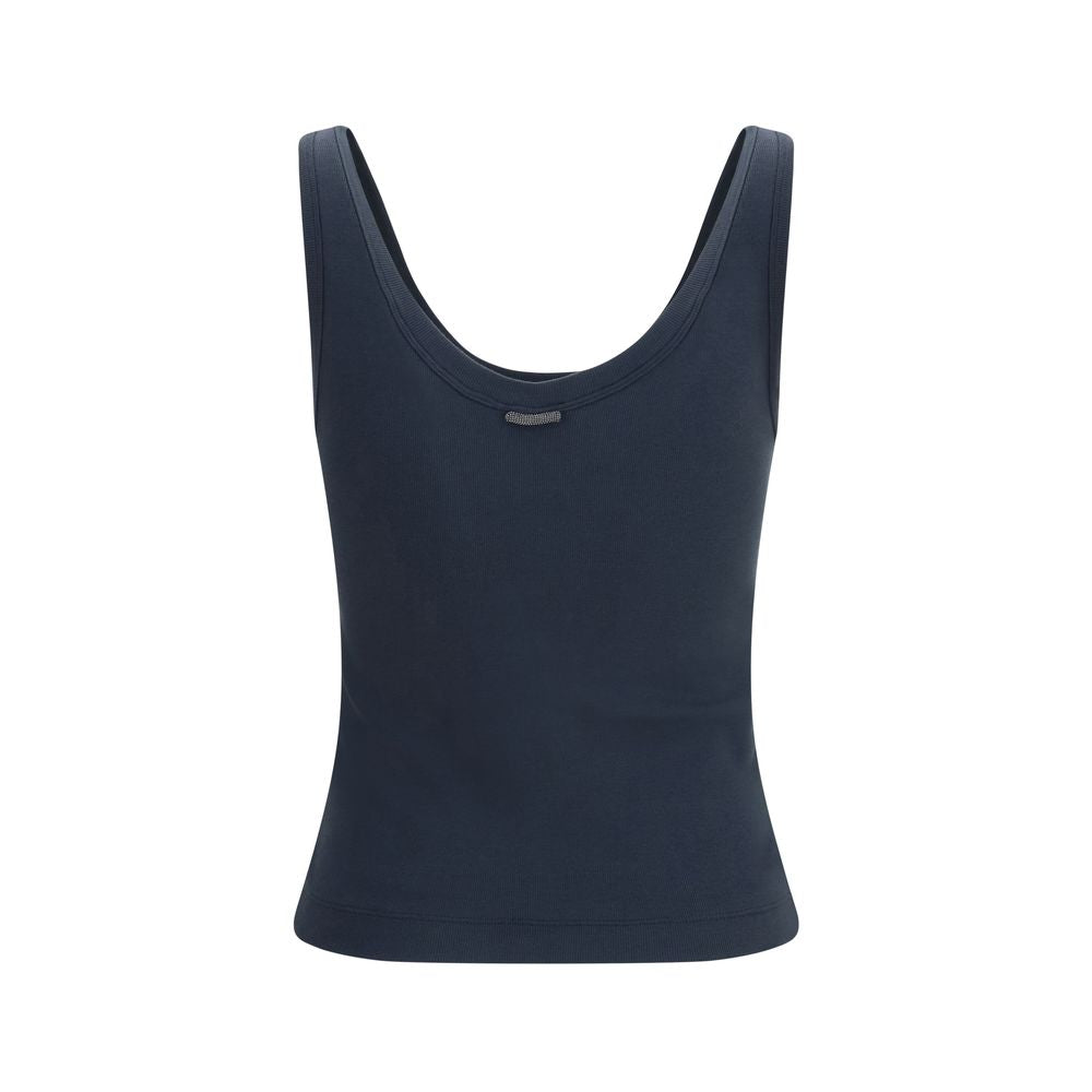Brunello Cucinelli Blue Cotton T-Shirt, Designer Elegance