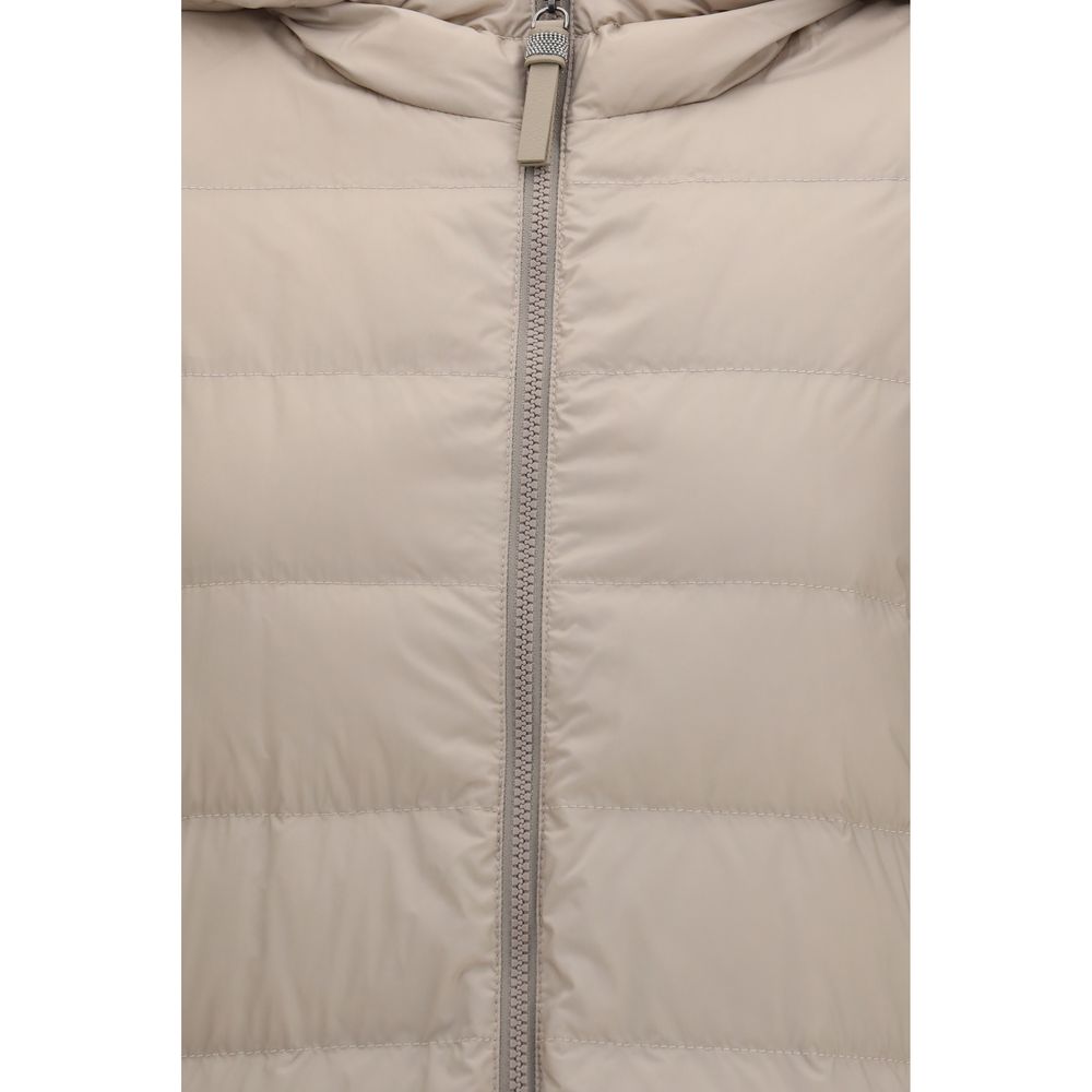 Brunello Cucinelli Gray Polyamide Full-Length Jacket