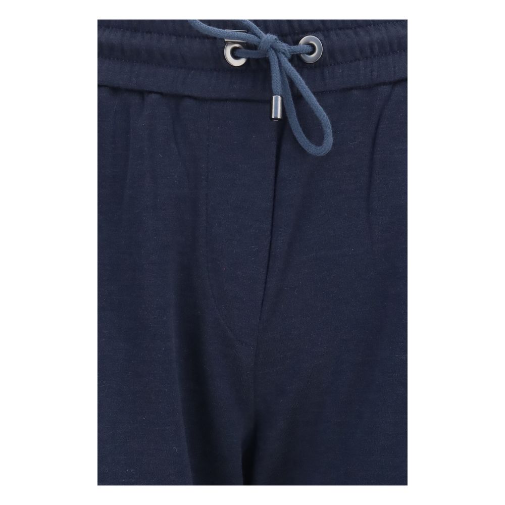 Brunello Cucinelli Blue Casual Pants | Artisanal Luxury Elegance