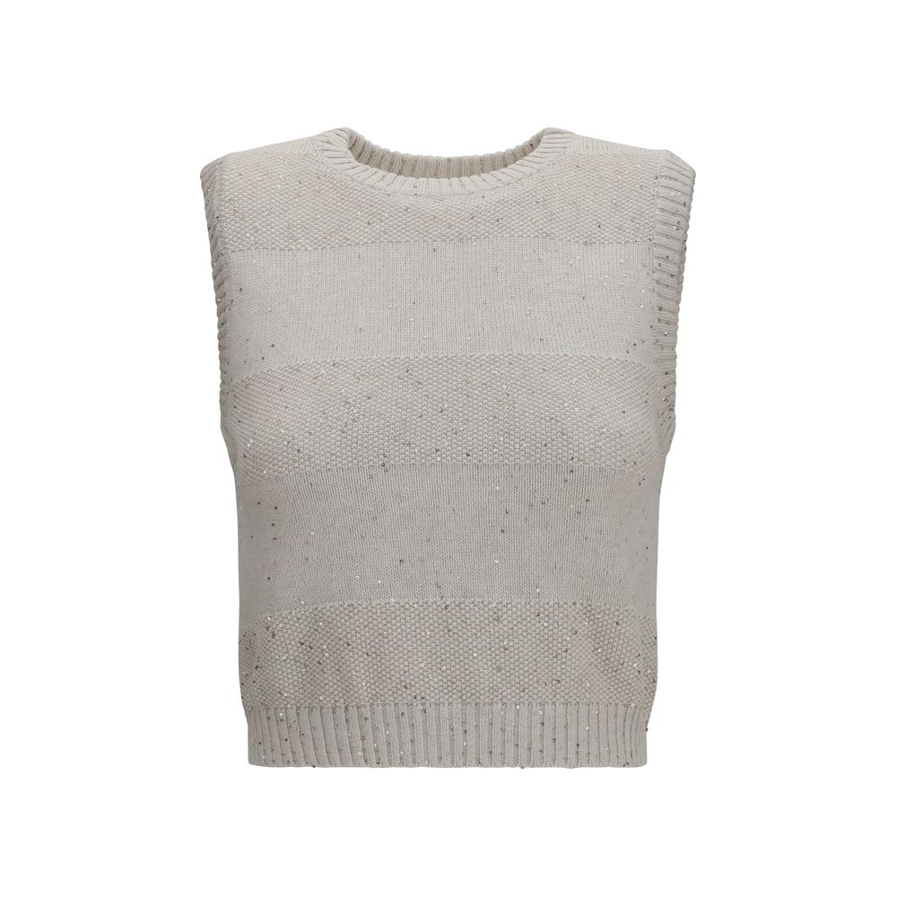 Brunello Cucinelli Beige Cotton Sweatshirt - Timeless Luxury Elegance