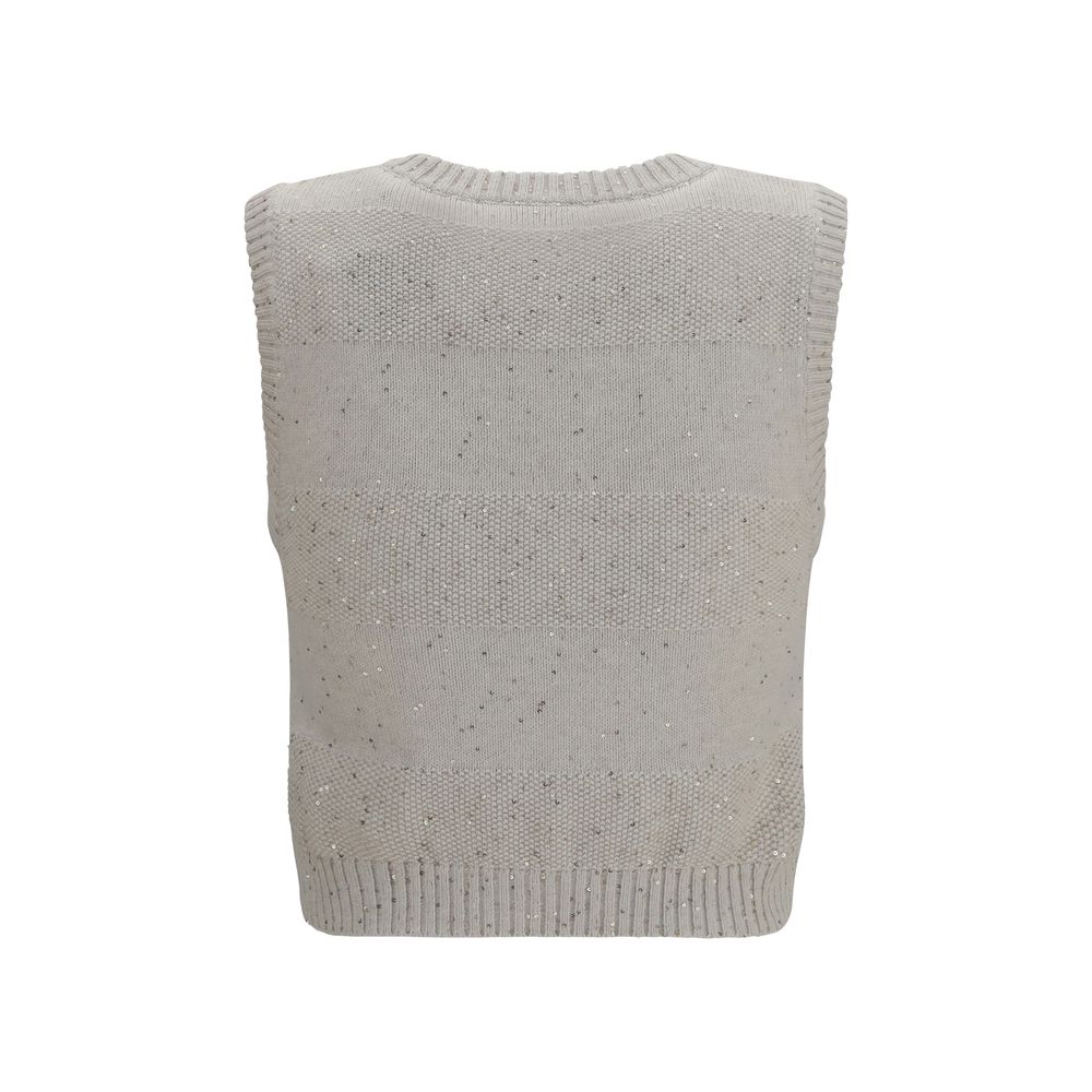 Brunello Cucinelli Beige Cotton Sweatshirt - Couture Elegance