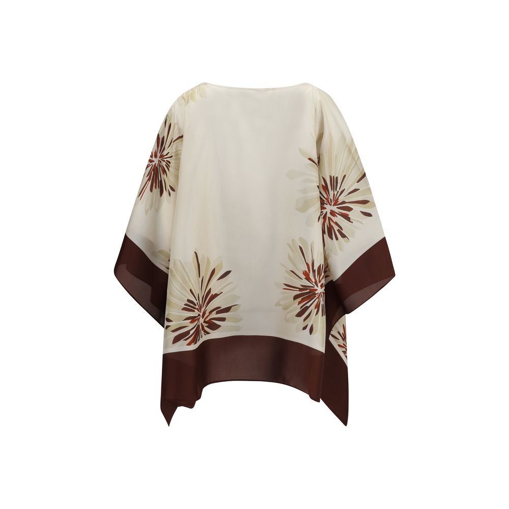 Brunello Cucinelli Multicolor Silk Blouse | Exquisite Couture Elegance