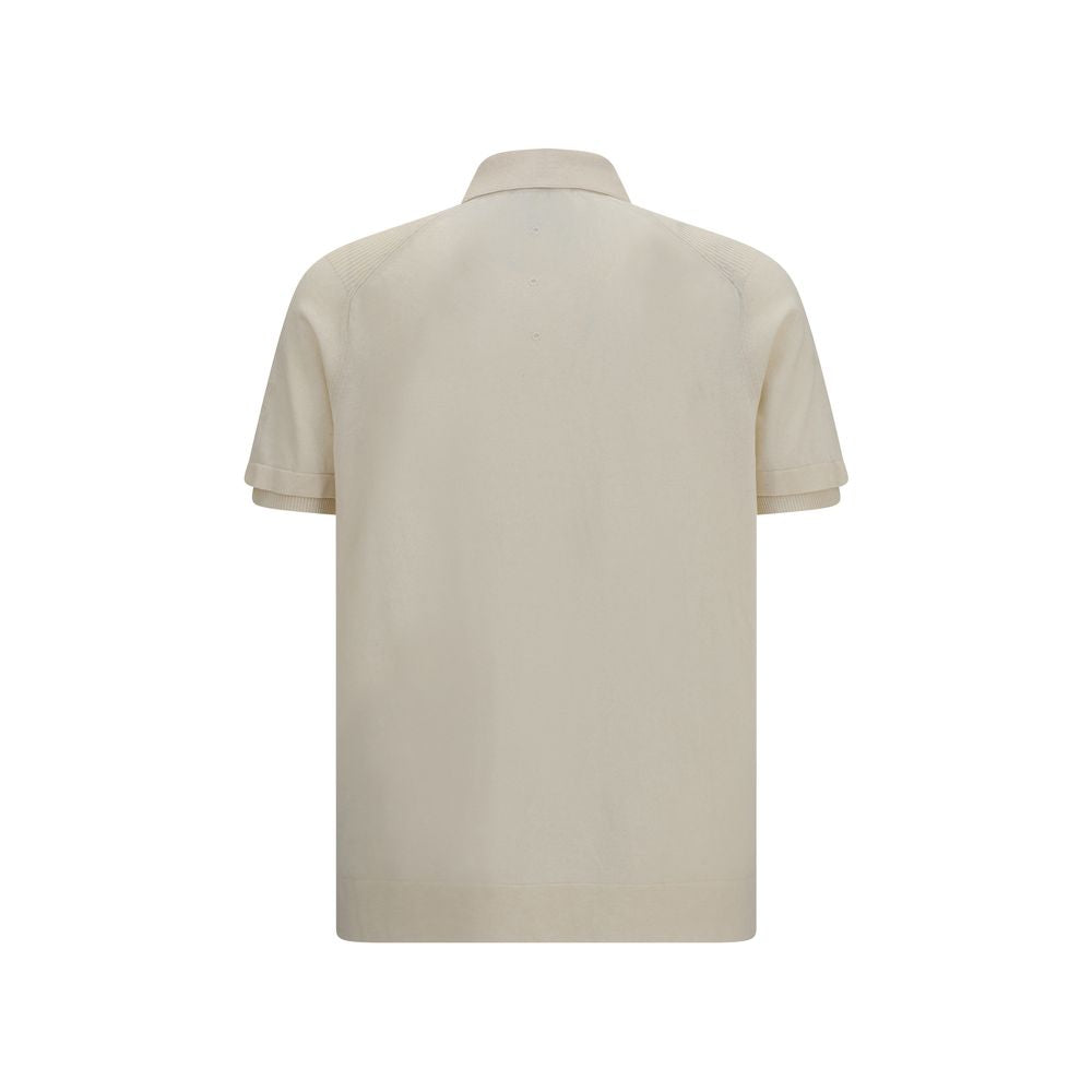Premiata Beige Cotton Polo Shirt - Luxury Couture Elegance