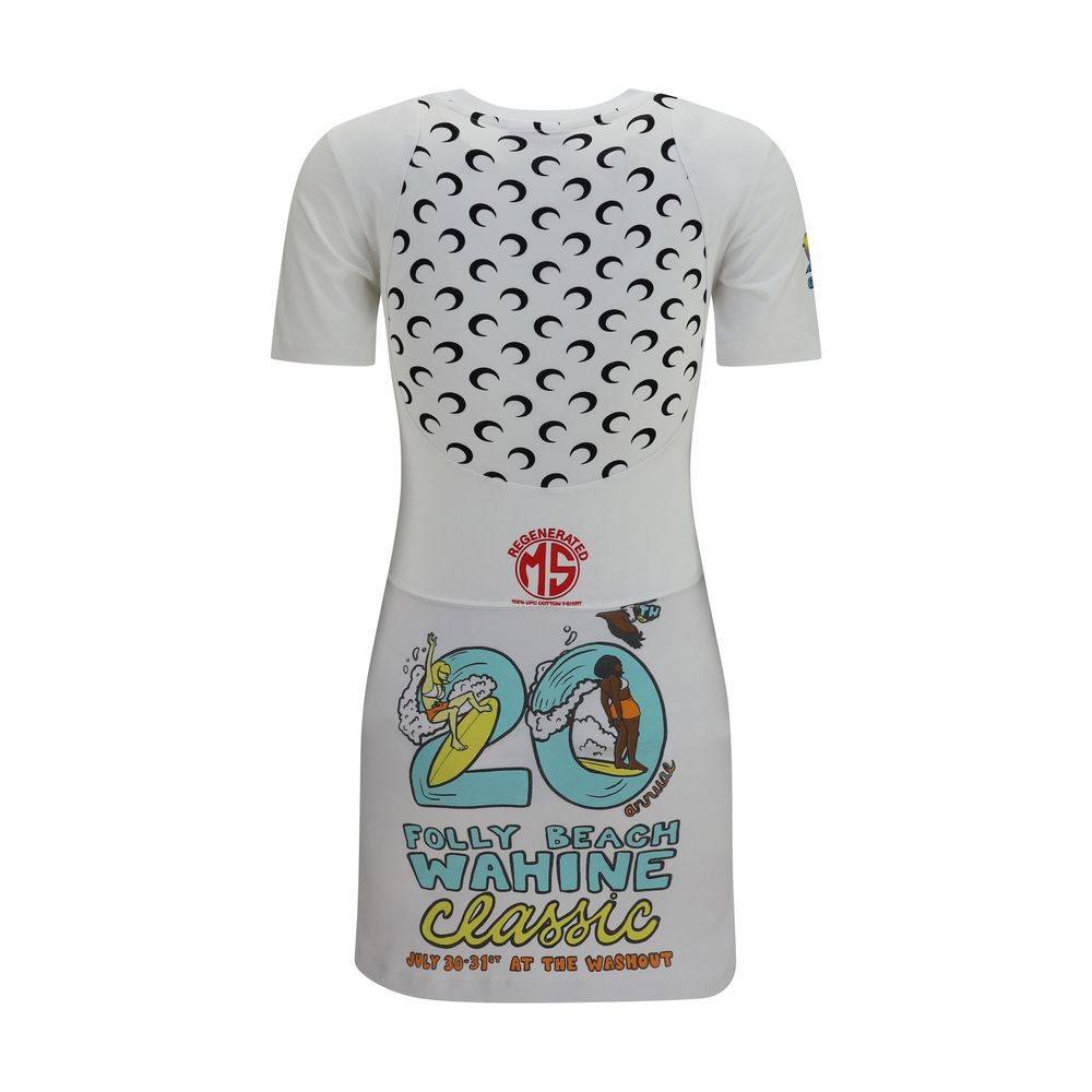 Marine Serre White Cotton Casual Dress