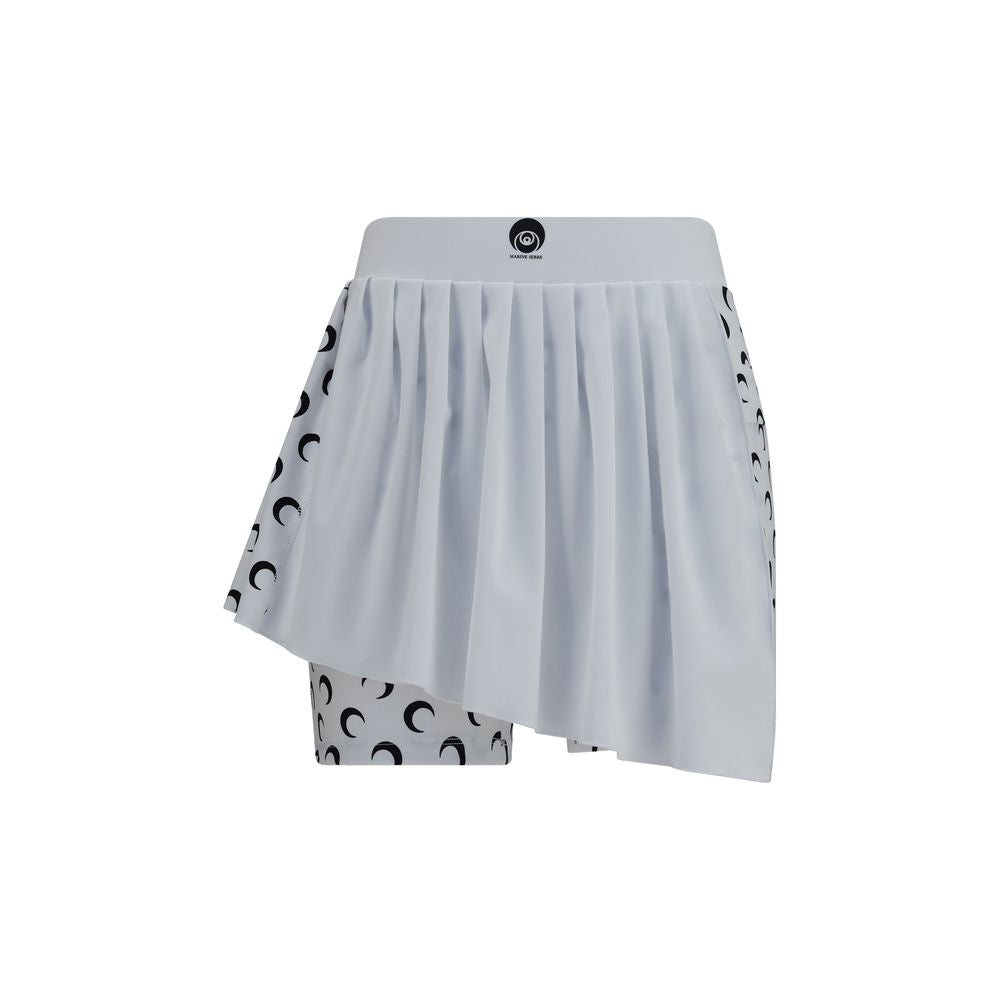 Elevate your athleisure with Marine Serre's White Polyamide Short and Mini Shorts, a fusion of luxurious comfort and modern elegance for the discerning individual.