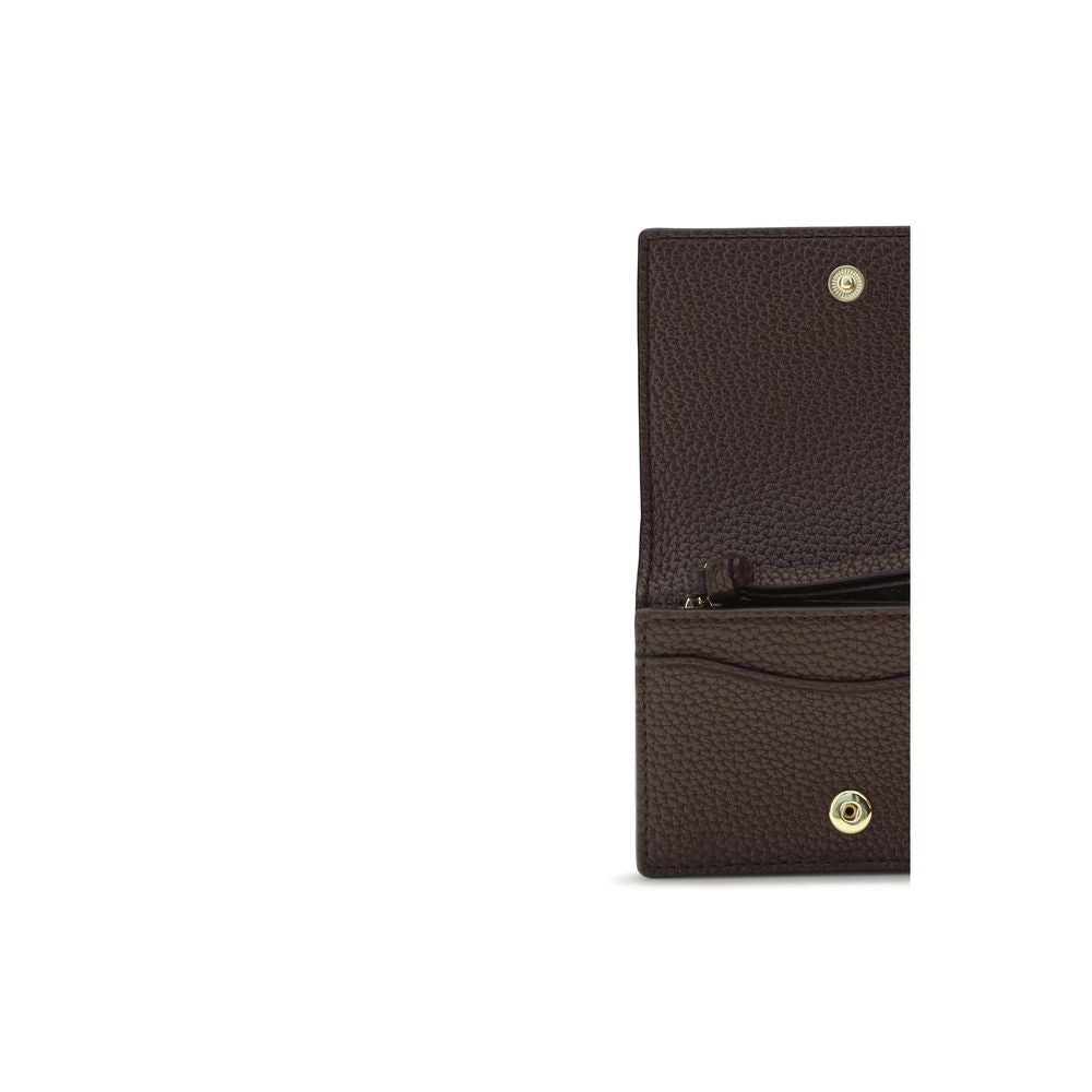 Ganni Brown Recycled Polyester Wallet - Modern Luxury Accessory