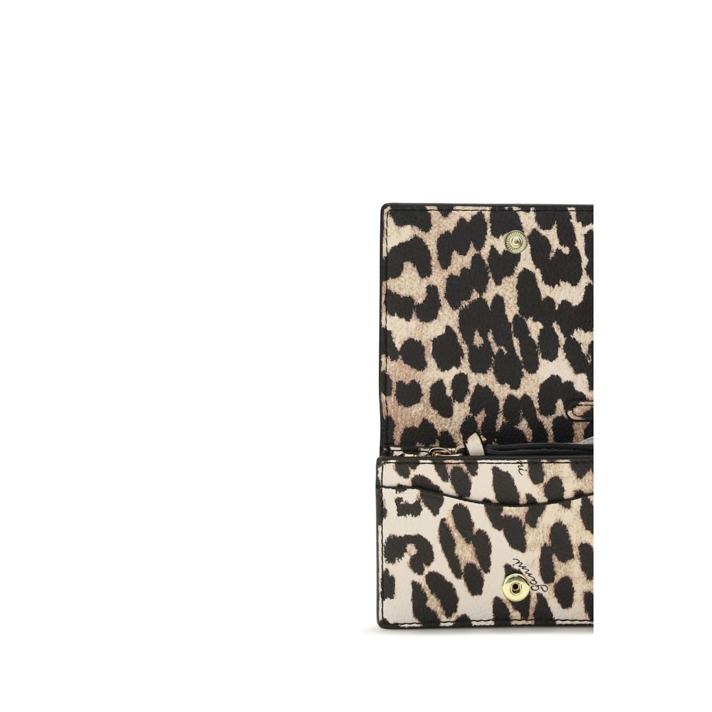 Ganni Multicolor Recycled Polyester Wallet - Luxe Animal Print