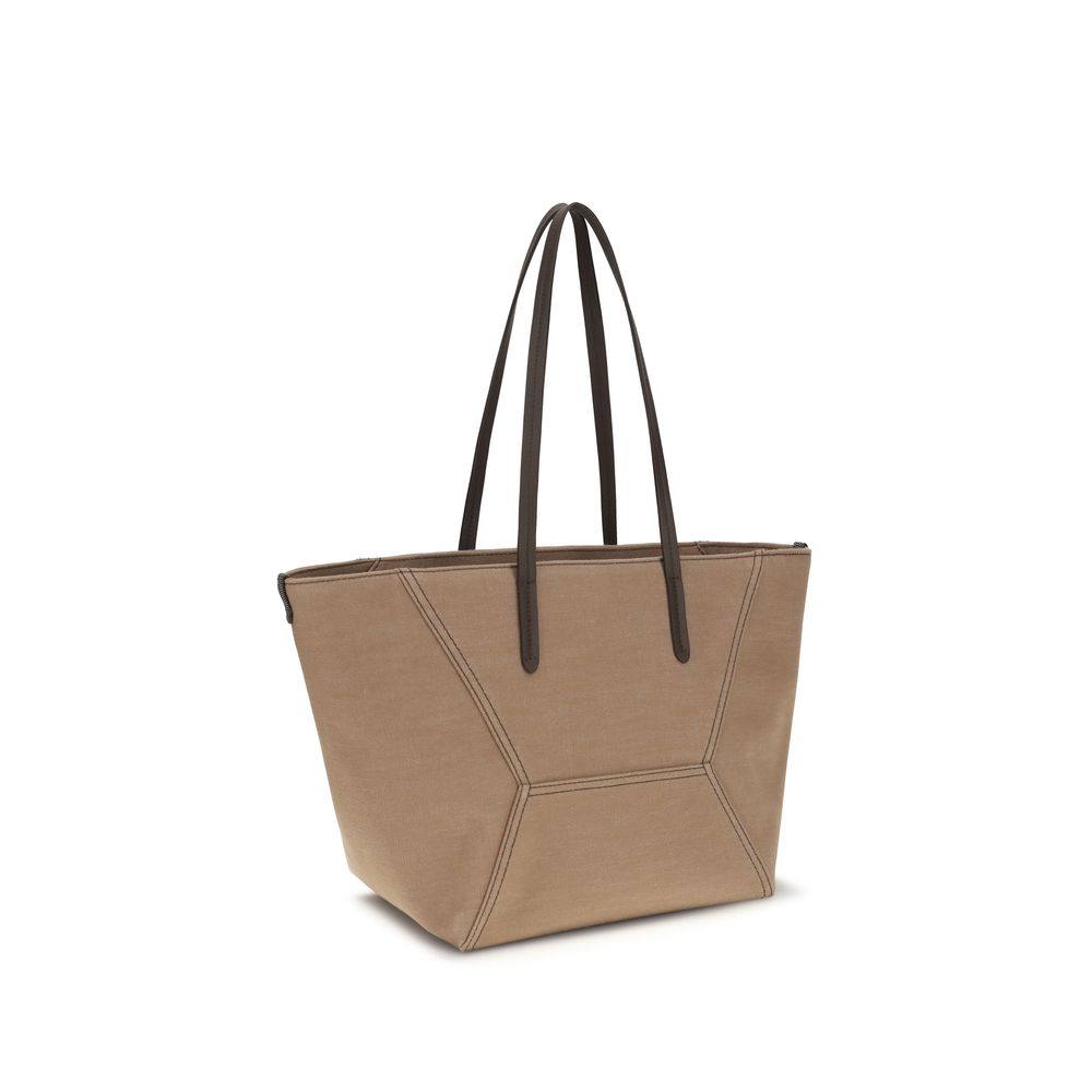 Discover the Brunello Cucinelli Beige Cotton Handbag from the SS26 collection, a testament to exquisite craftsmanship and timeless elegance, perfect for any discerning connoisseur.
