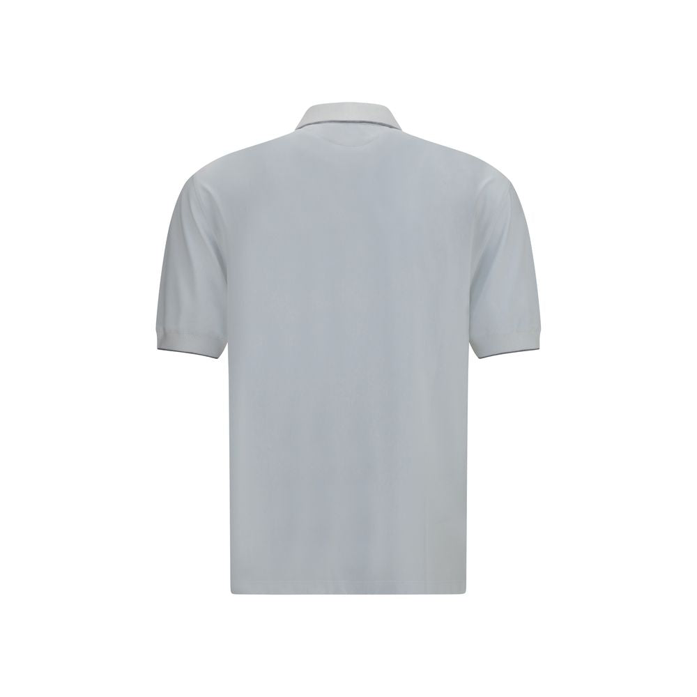 Brunello Cucinelli White Polyamide Polo Shirt - Timeless Luxury