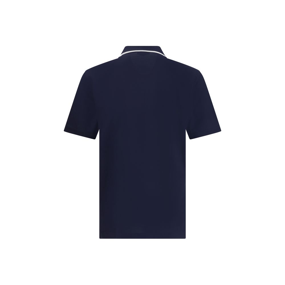 Experience the allure of the Ferragamo Blue Cotton Polo Shirt, crafted from 100% cotton for timeless elegance and sophisticated style, perfect for discerning individuals.