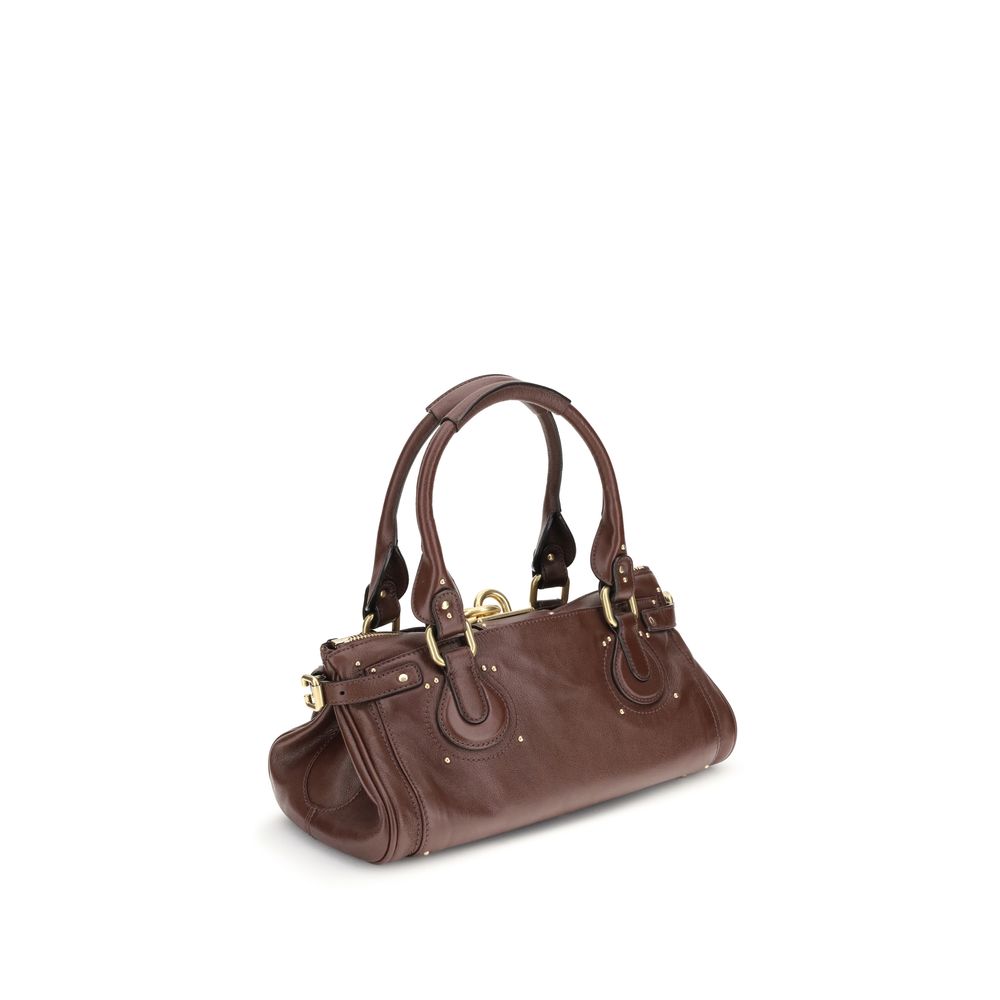 Chloé Bordeaux Calf Leather Bos Taurus Shoulder Bag, artisanal elegance