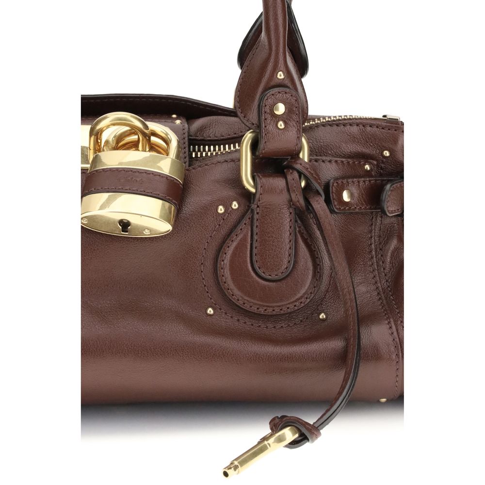 Chloé Bordeaux Calf Leather Shoulder Bag | Artisanal Elegance
