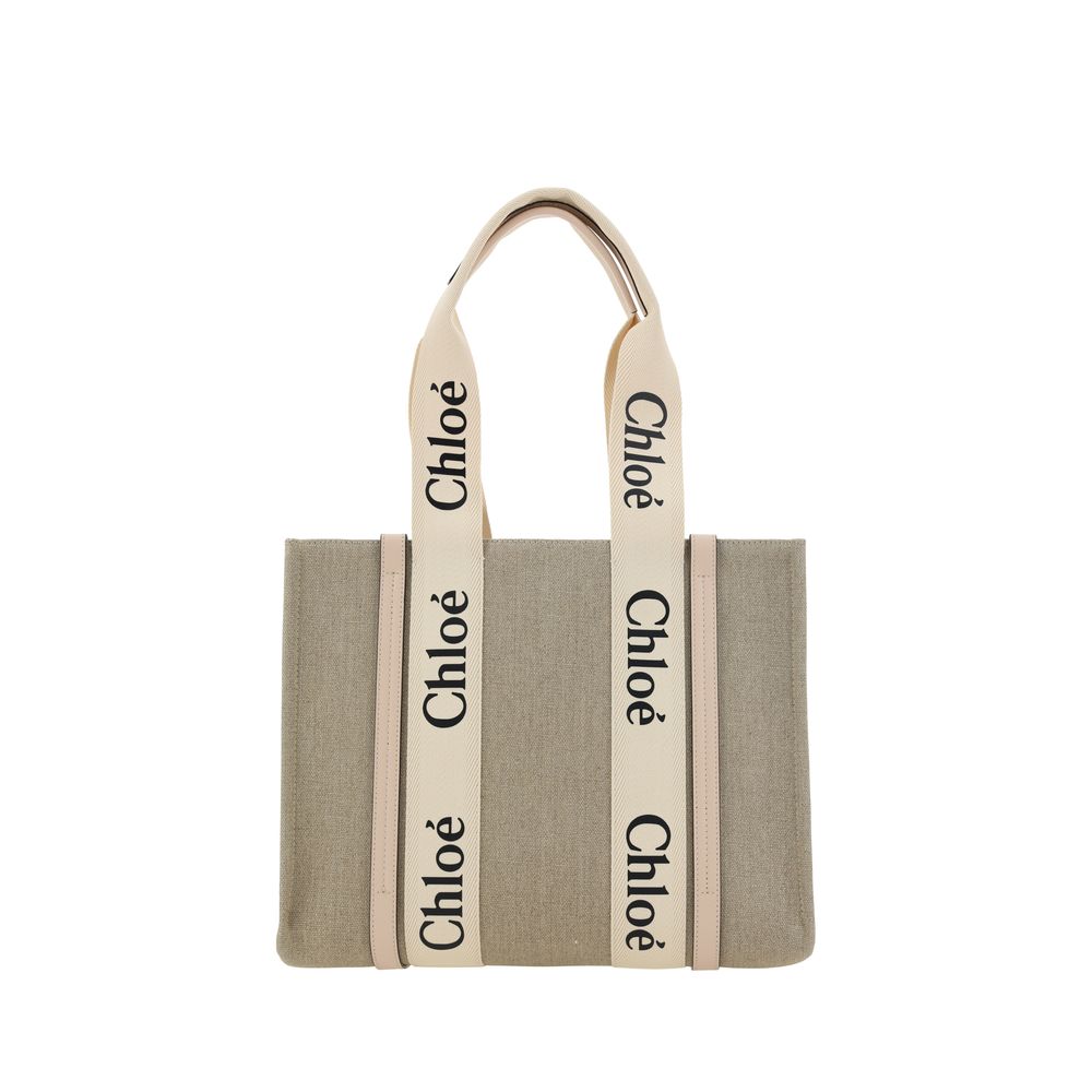 Chloé Beige Linen Handbag - Timeless Luxury for the Discerning